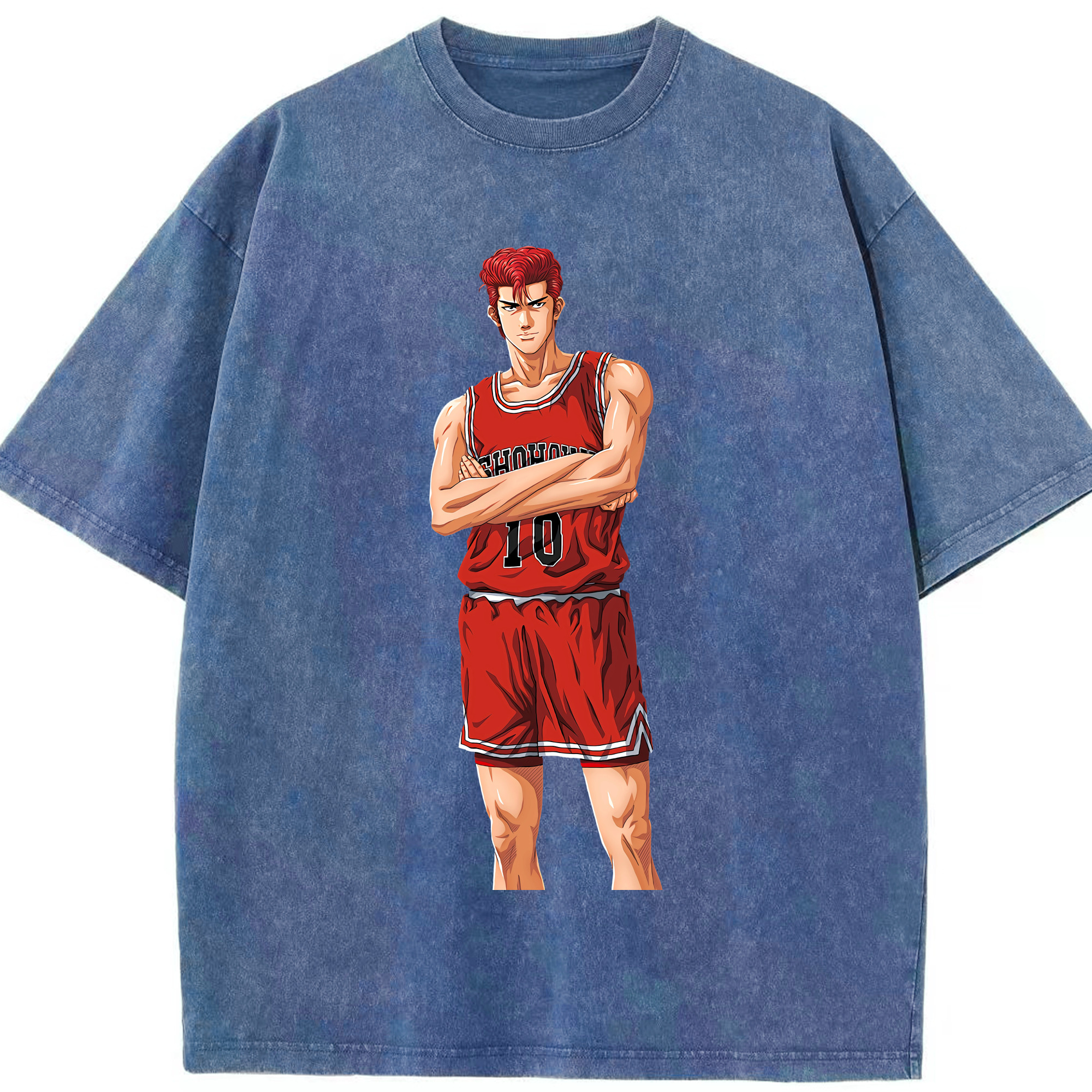 （画像用） SLAM DUNK／スラムダンク 綿100% ヴィンテージ風 半袖Tシャツ（フロントプリント）