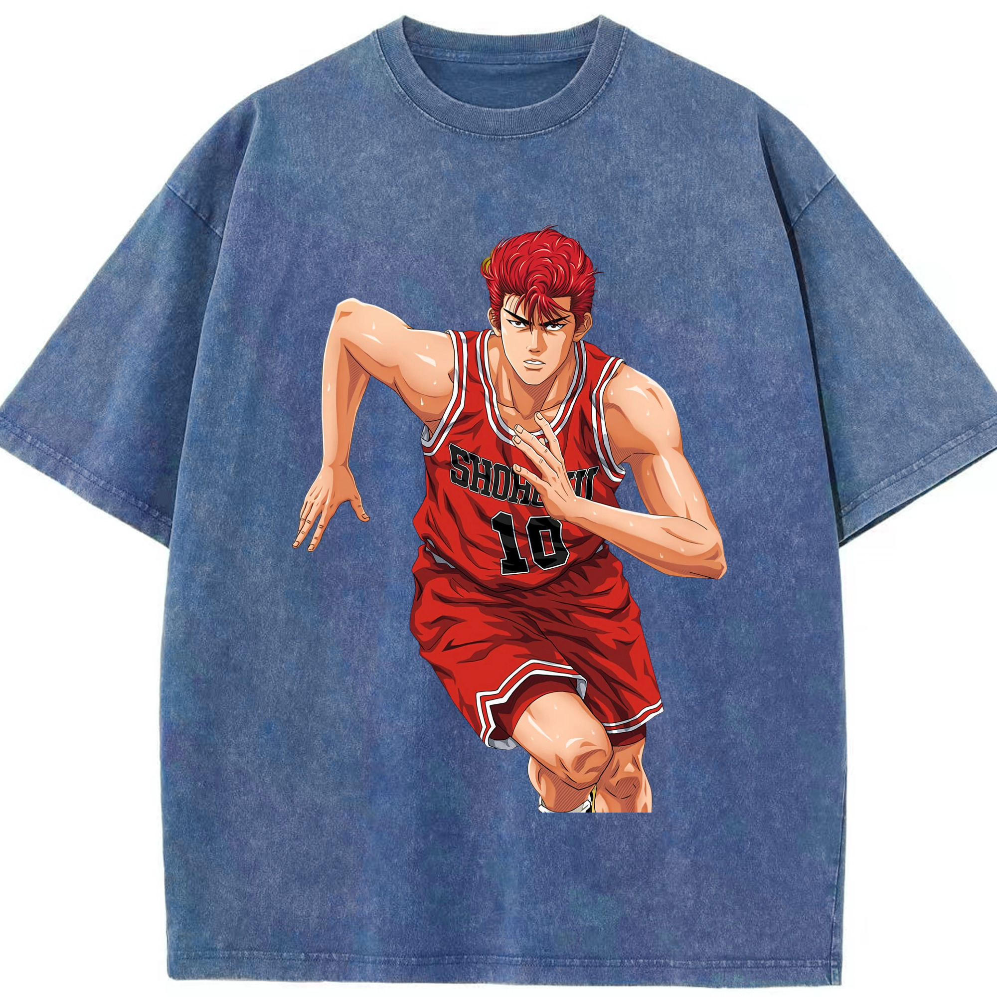 （画像用） SLAM DUNK／スラムダンク 綿100% ヴィンテージ風 半袖Tシャツ（フロントプリント）