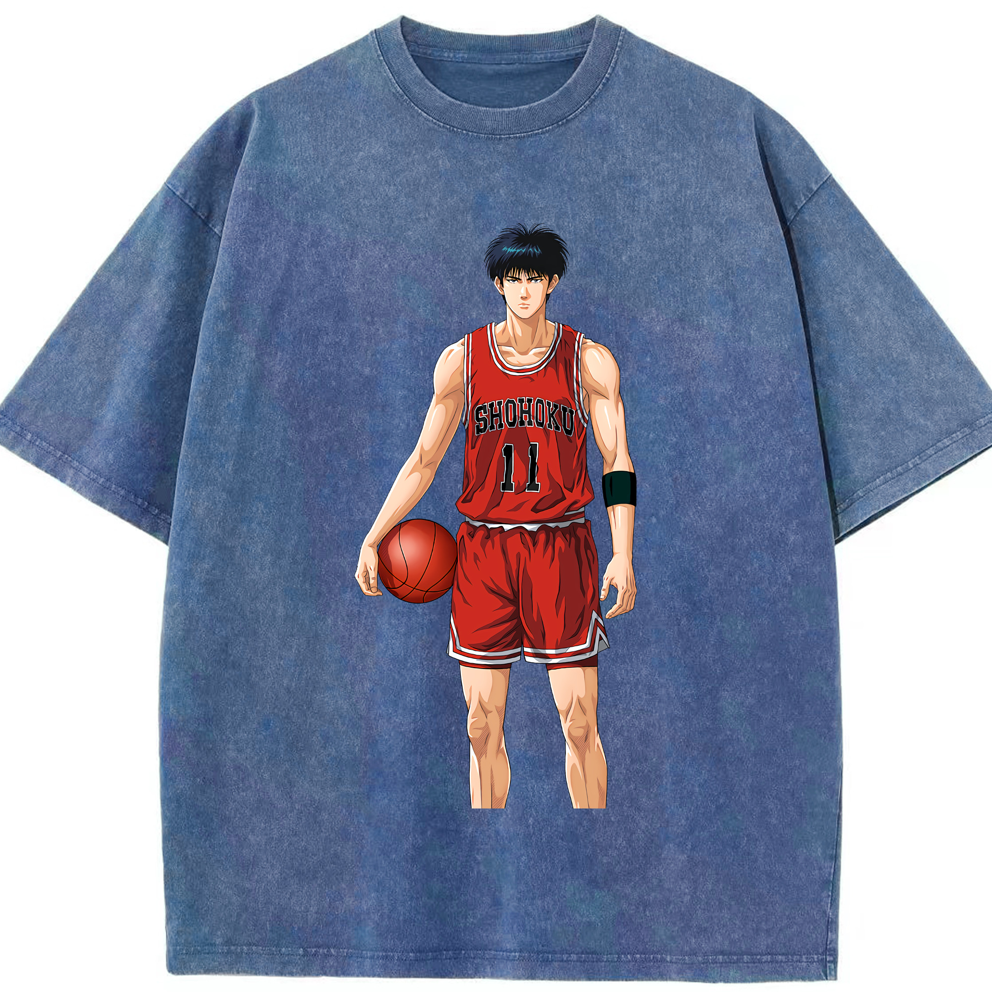 （画像用） SLAM DUNK／スラムダンク 綿100% ヴィンテージ風 半袖Tシャツ（フロントプリント）