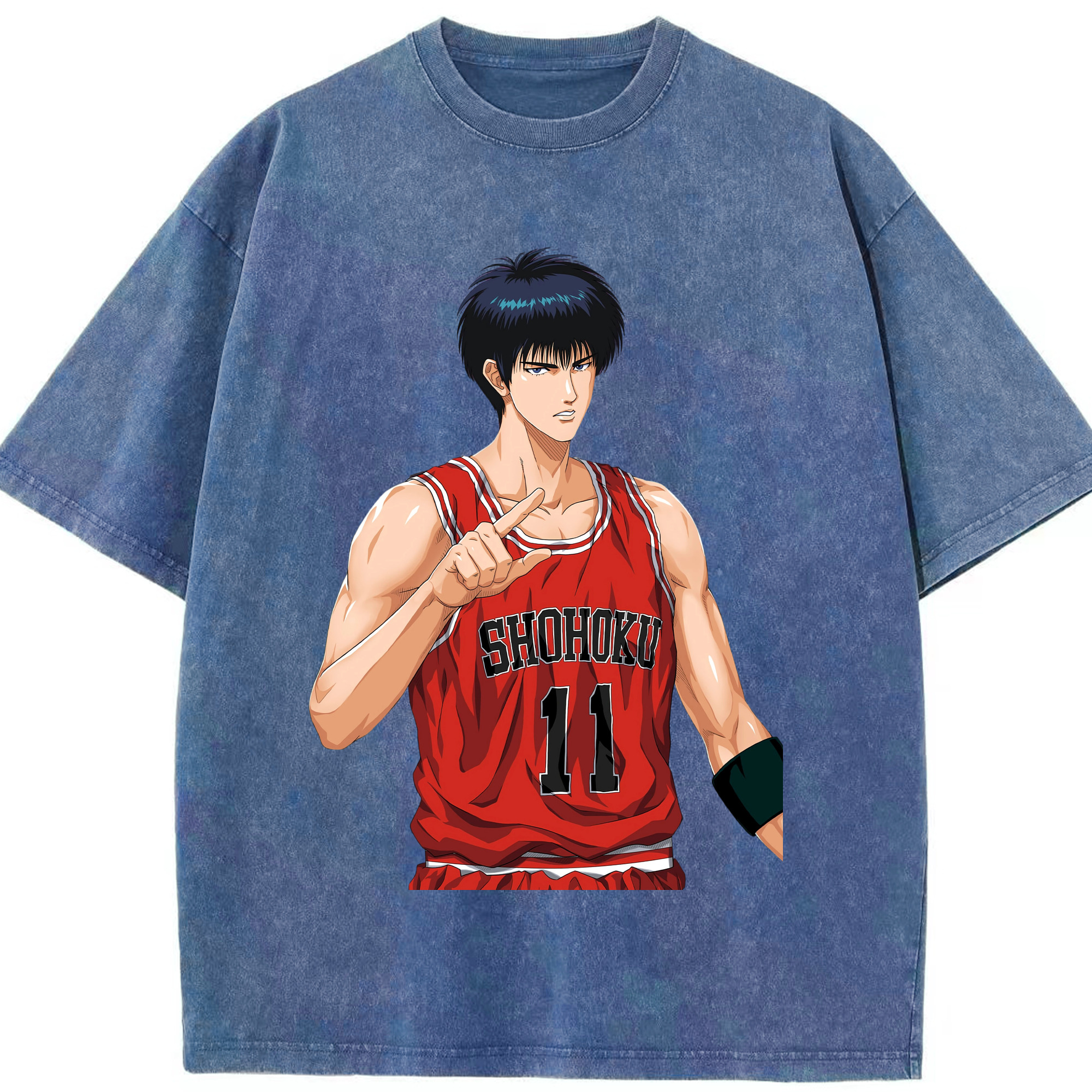 （画像用） SLAM DUNK／スラムダンク 綿100% ヴィンテージ風 半袖Tシャツ（フロントプリント）