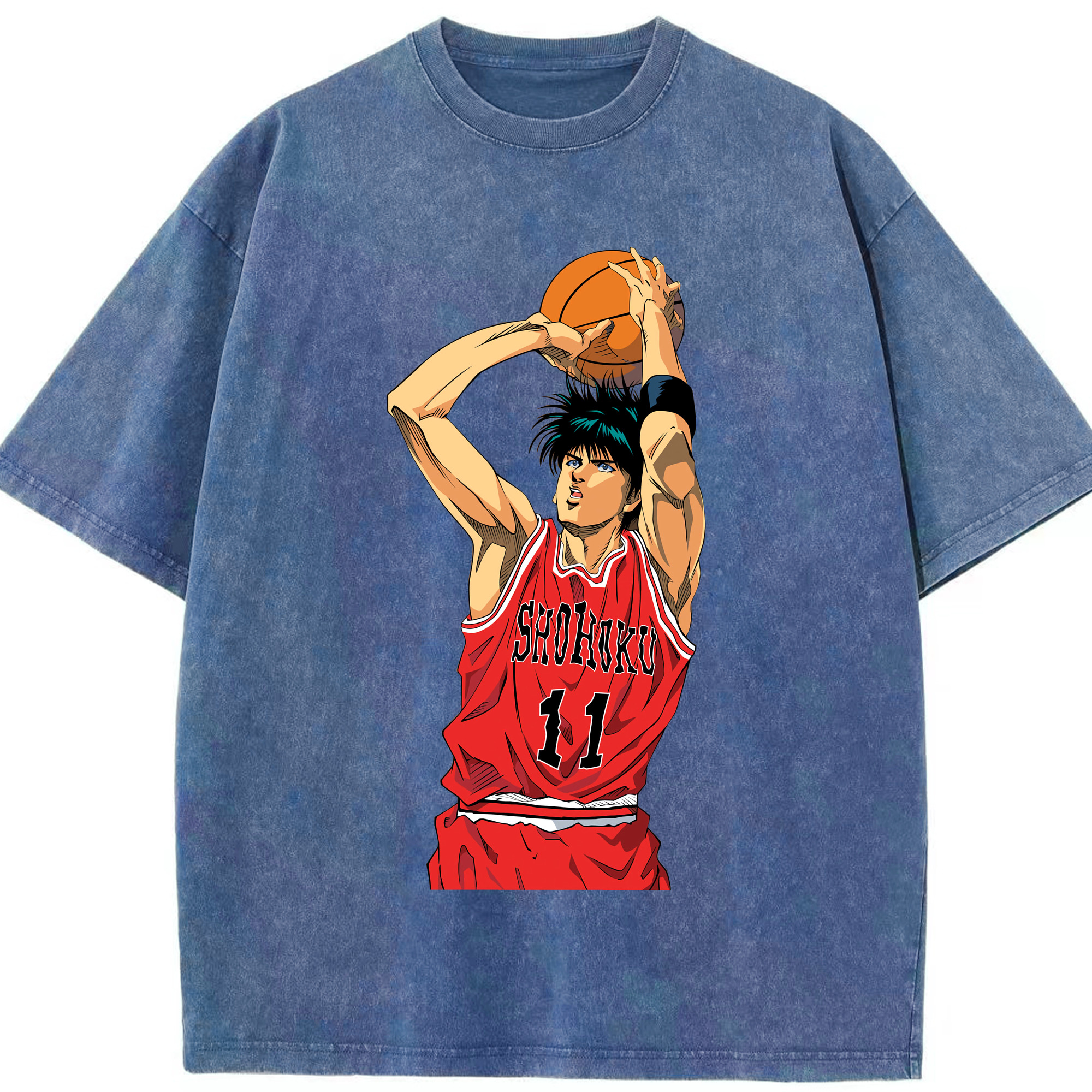 （画像用） SLAM DUNK／スラムダンク 綿100% ヴィンテージ風 半袖Tシャツ（フロントプリント）