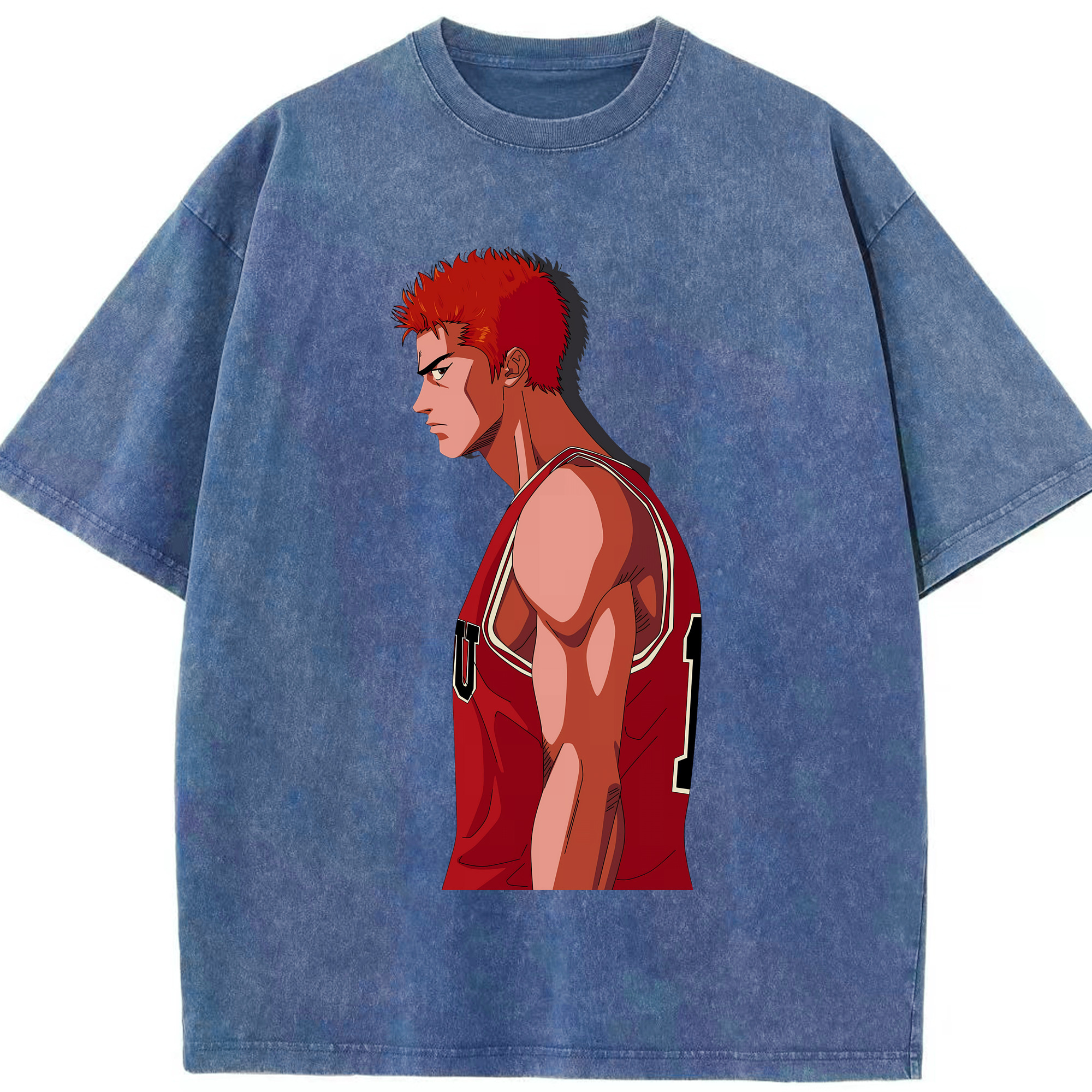 （画像用） SLAM DUNK／スラムダンク 綿100% ヴィンテージ風 半袖Tシャツ（フロントプリント）