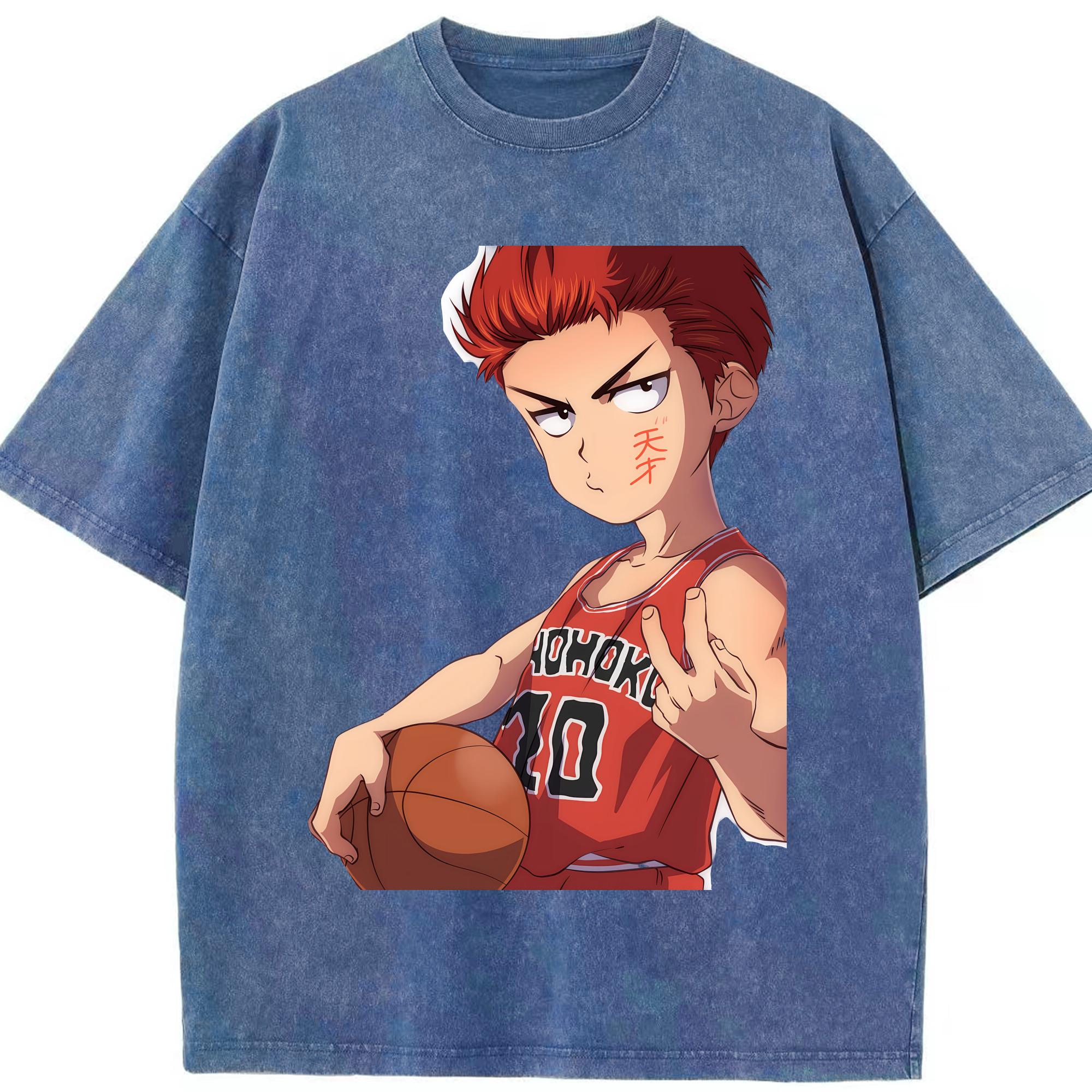 （画像用） SLAM DUNK／スラムダンク 綿100% ヴィンテージ風 半袖Tシャツ（フロントプリント）