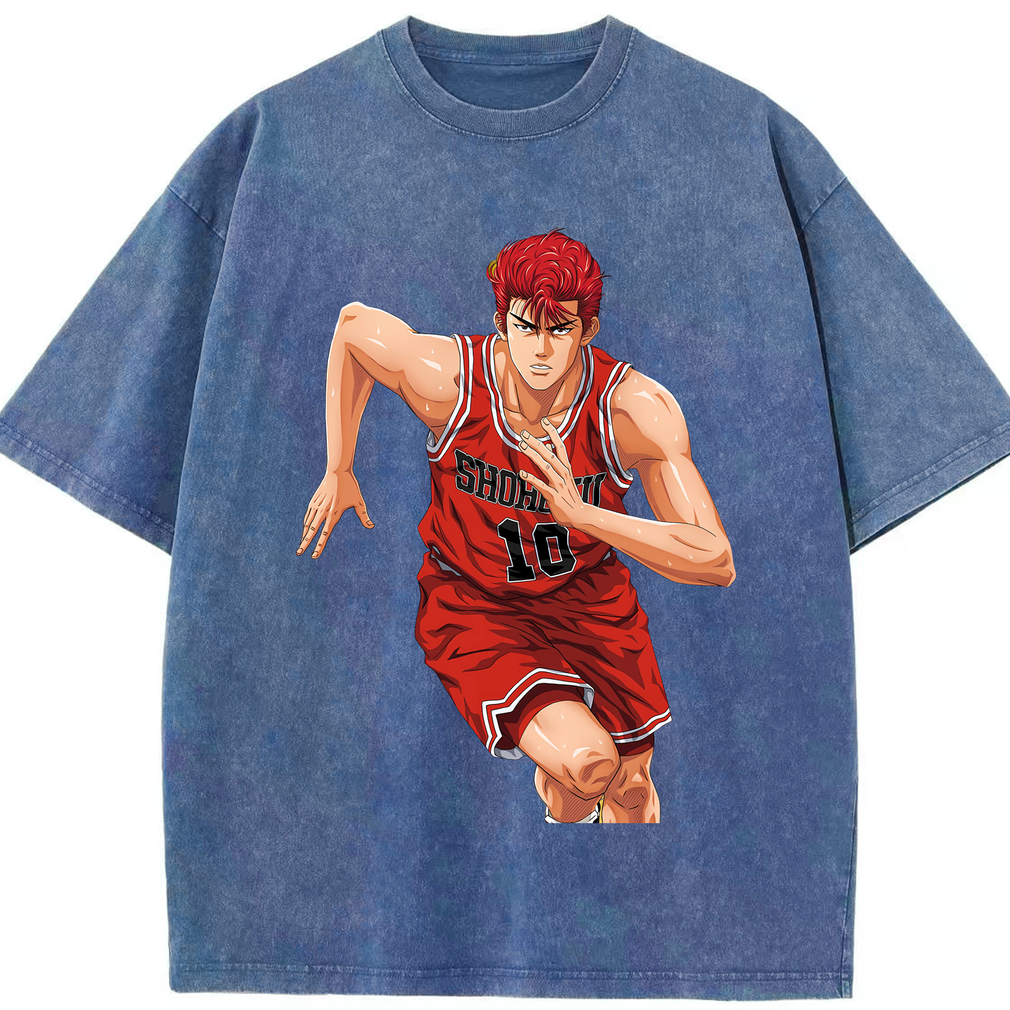 （画像用） SLAM DUNK／スラムダンク 綿100% ヴィンテージ風 半袖Tシャツ（フロントプリント）