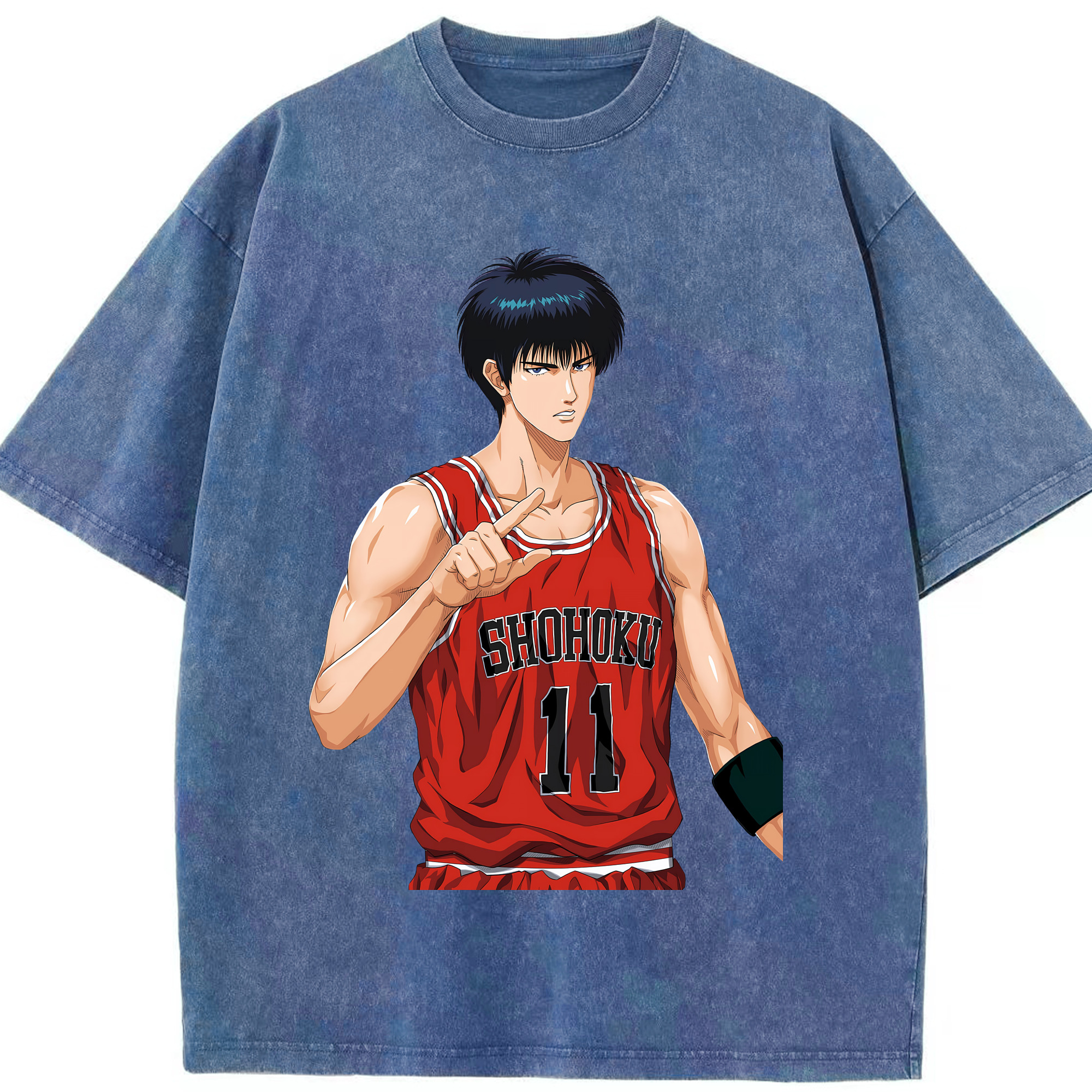 （画像用） SLAM DUNK／スラムダンク 綿100% ヴィンテージ風 半袖Tシャツ（フロントプリント）