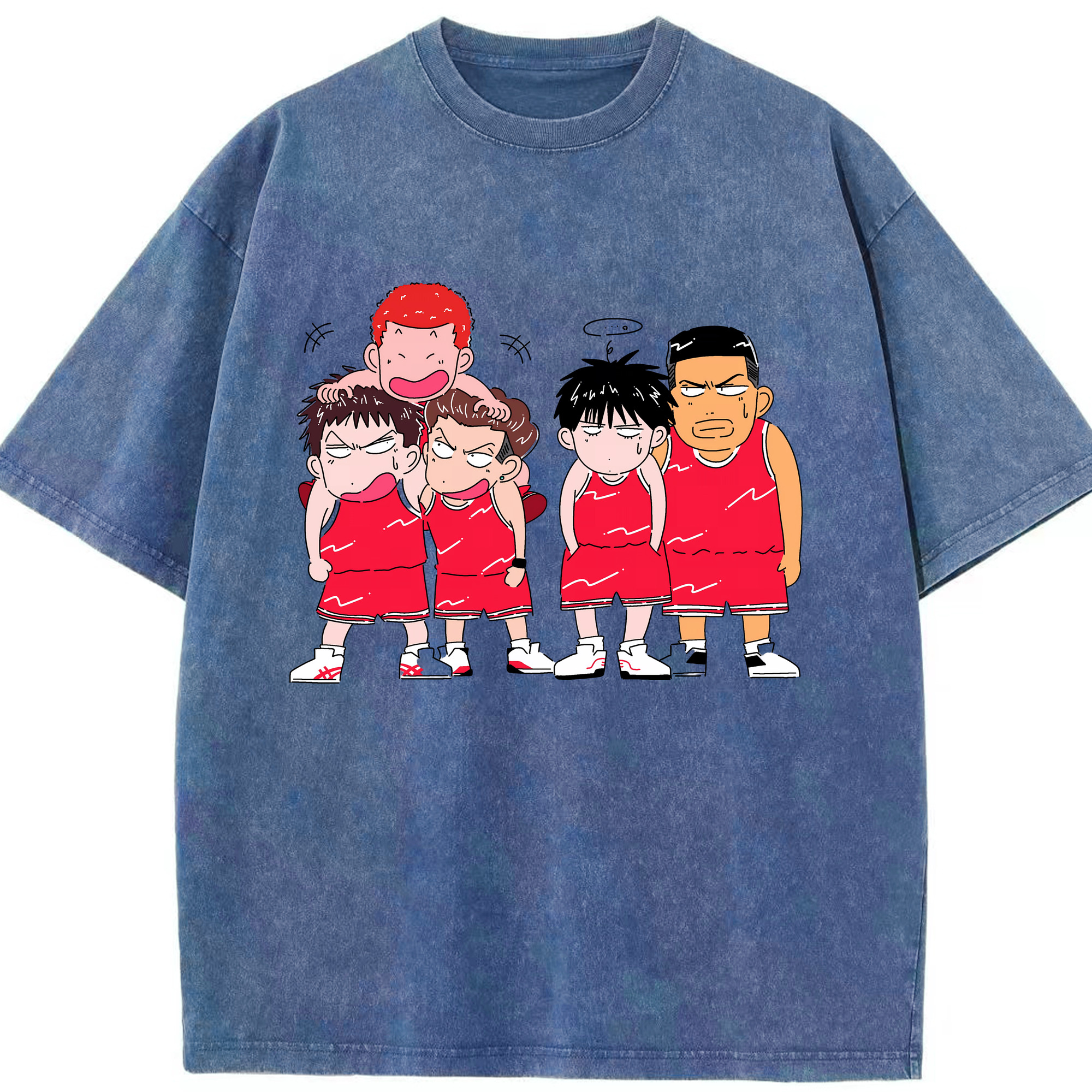 （画像用） SLAM DUNK／スラムダンク 綿100% ヴィンテージ風 半袖Tシャツ（フロントプリント）