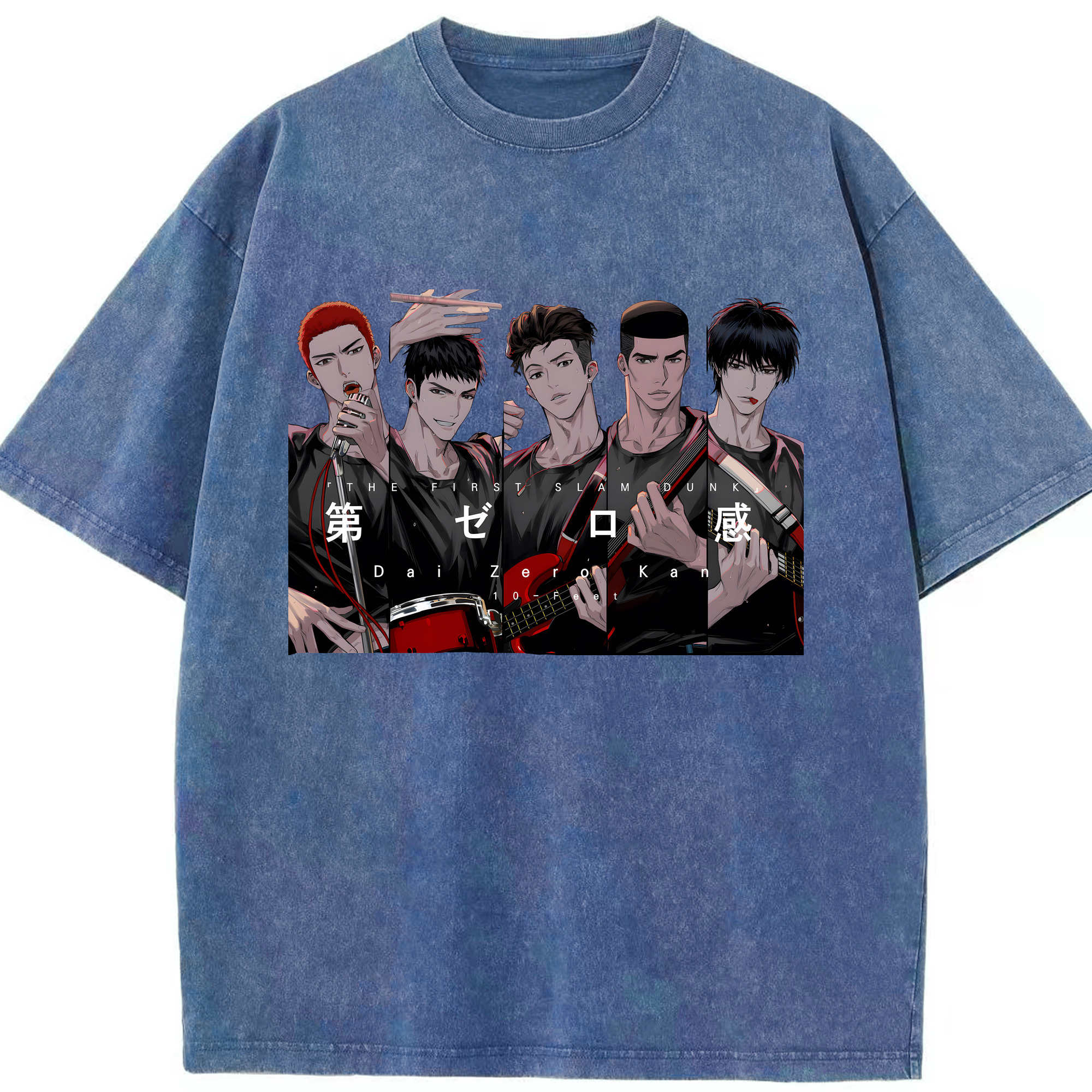 （画像用） SLAM DUNK／スラムダンク 綿100% ヴィンテージ風 半袖Tシャツ（フロントプリント）