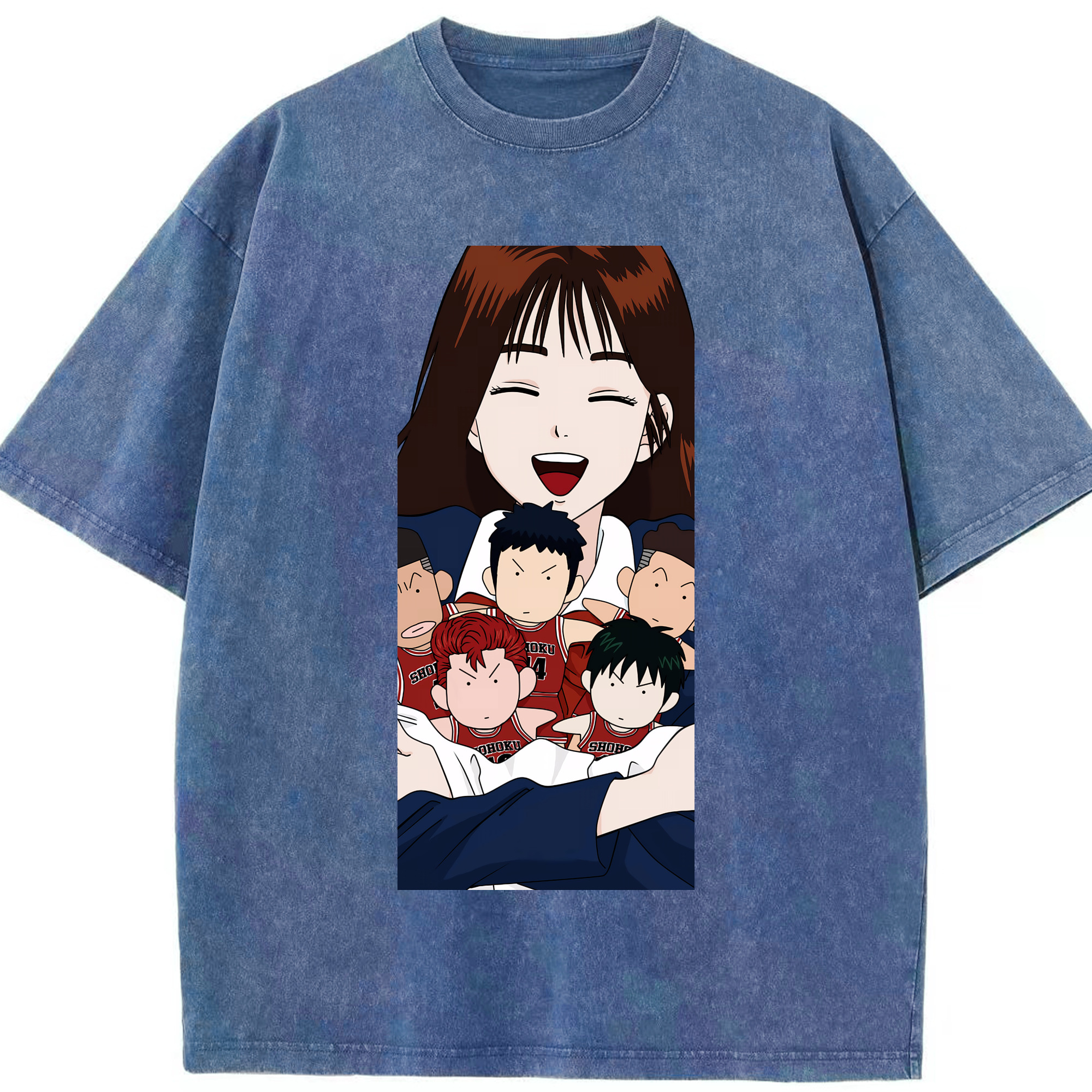 （画像用） SLAM DUNK／スラムダンク 綿100% ヴィンテージ風 半袖Tシャツ（フロントプリント）