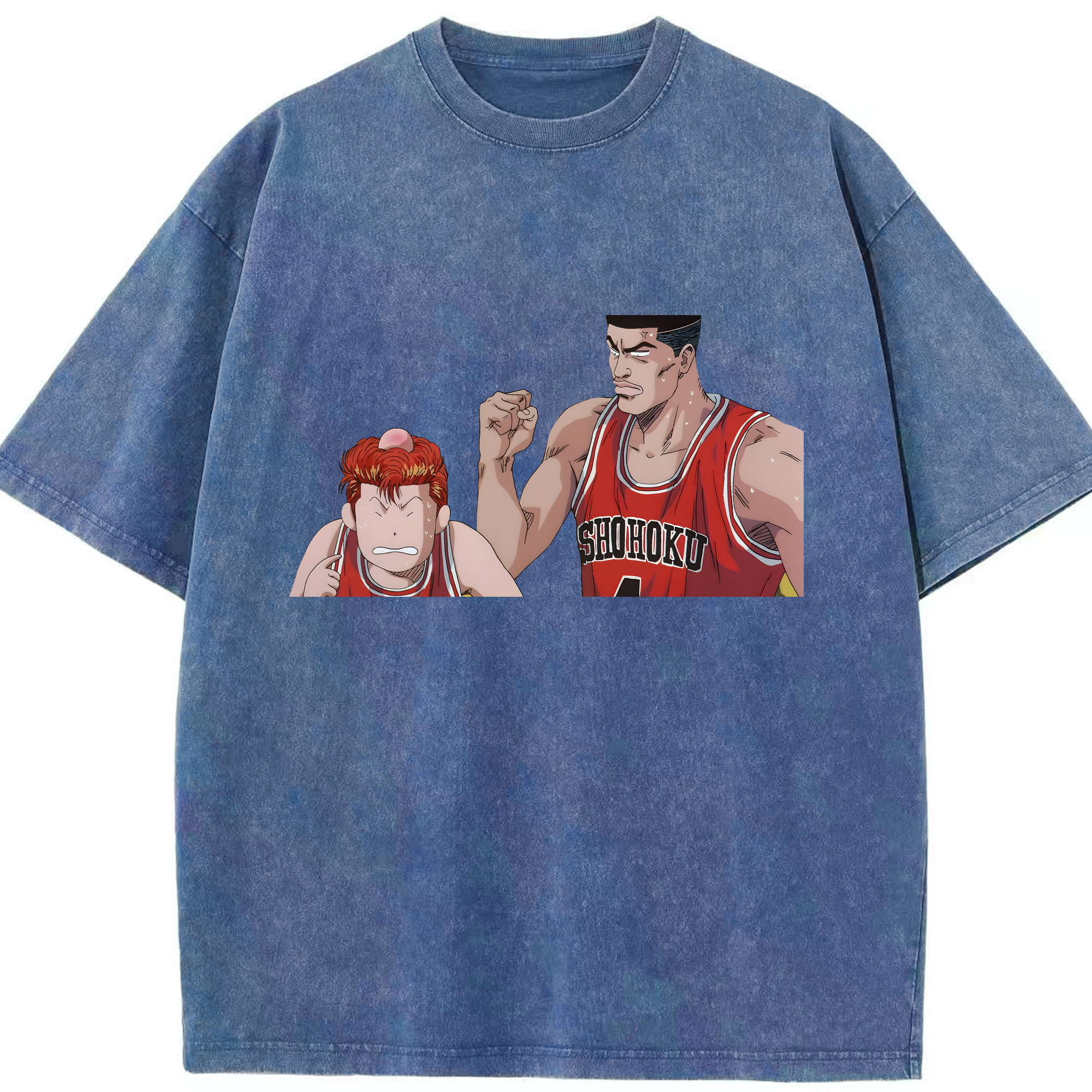 （画像用） SLAM DUNK／スラムダンク 綿100% ヴィンテージ風 半袖Tシャツ（フロントプリント）