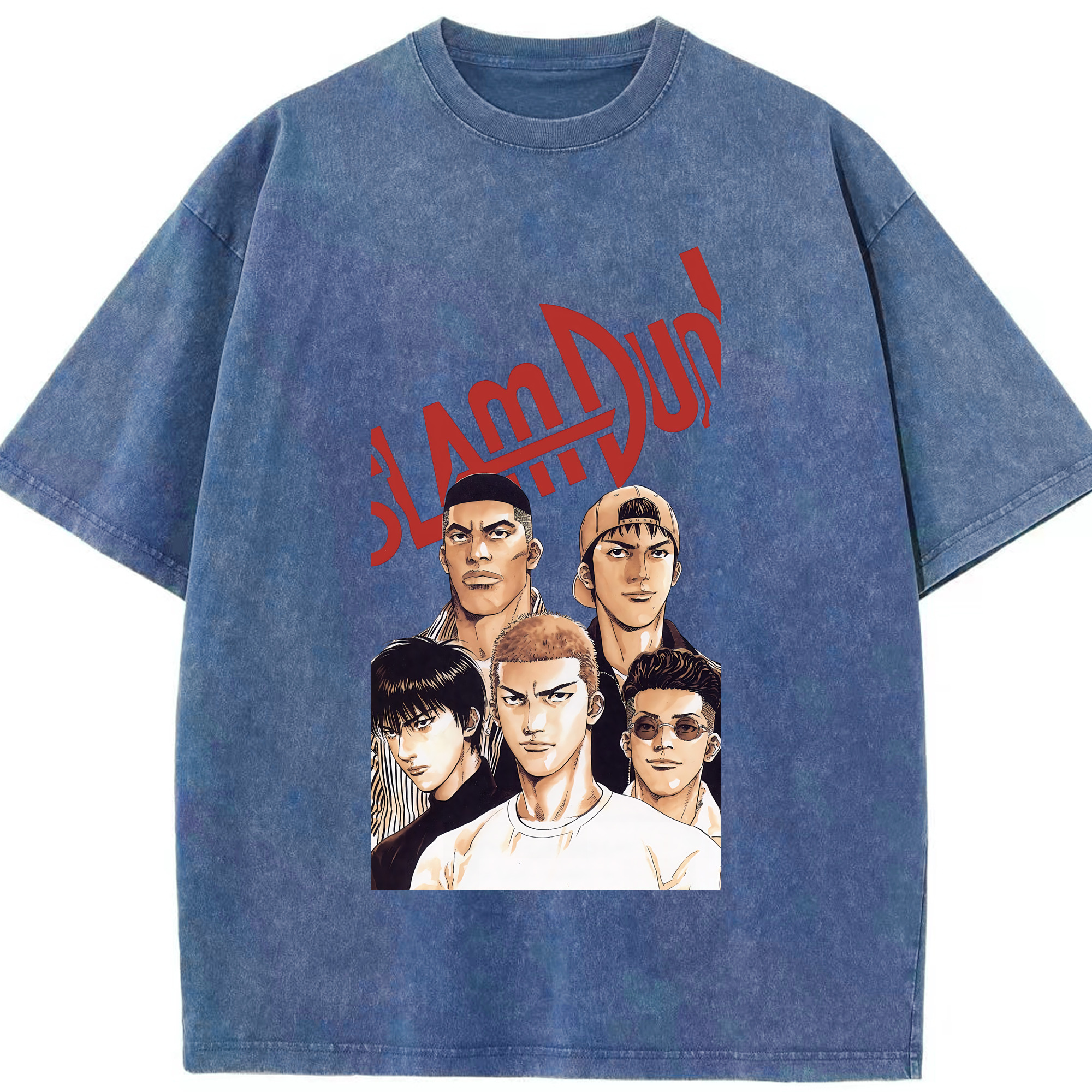 （画像用） SLAM DUNK／スラムダンク 綿100% ヴィンテージ風 半袖Tシャツ（フロントプリント）