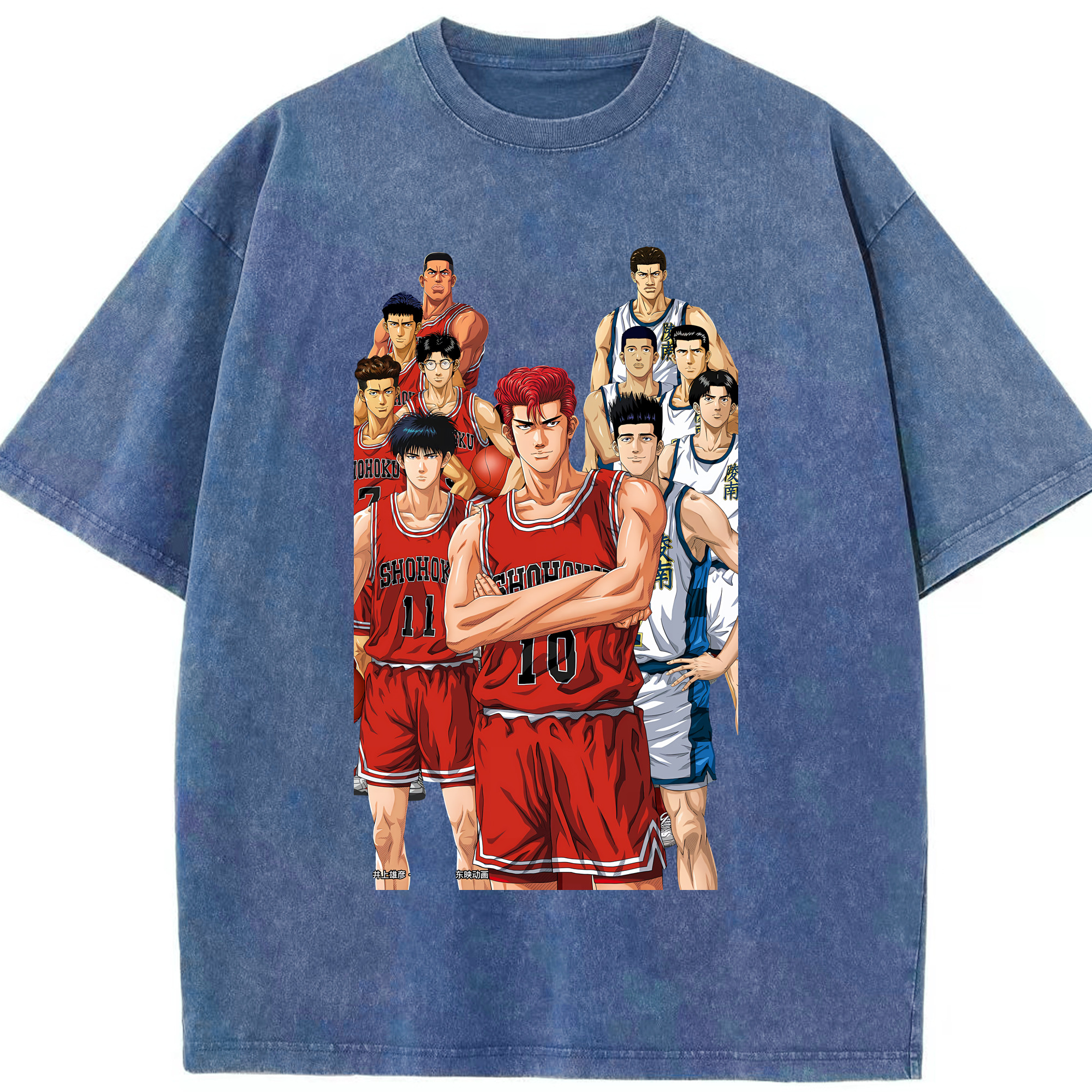 （画像用） SLAM DUNK／スラムダンク 綿100% ヴィンテージ風 半袖Tシャツ（フロントプリント）