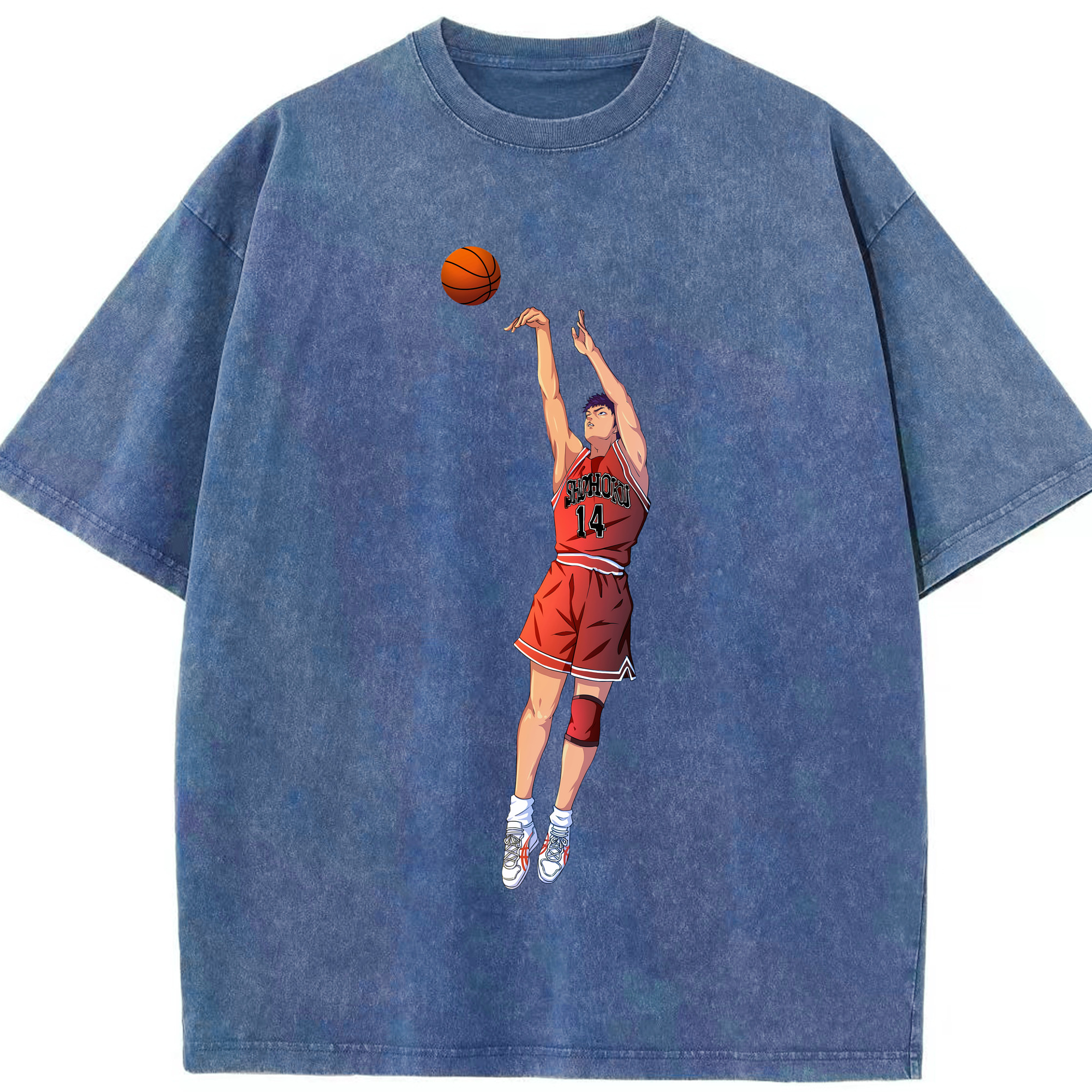 （画像用） SLAM DUNK／スラムダンク 綿100% ヴィンテージ風 半袖Tシャツ（フロントプリント）