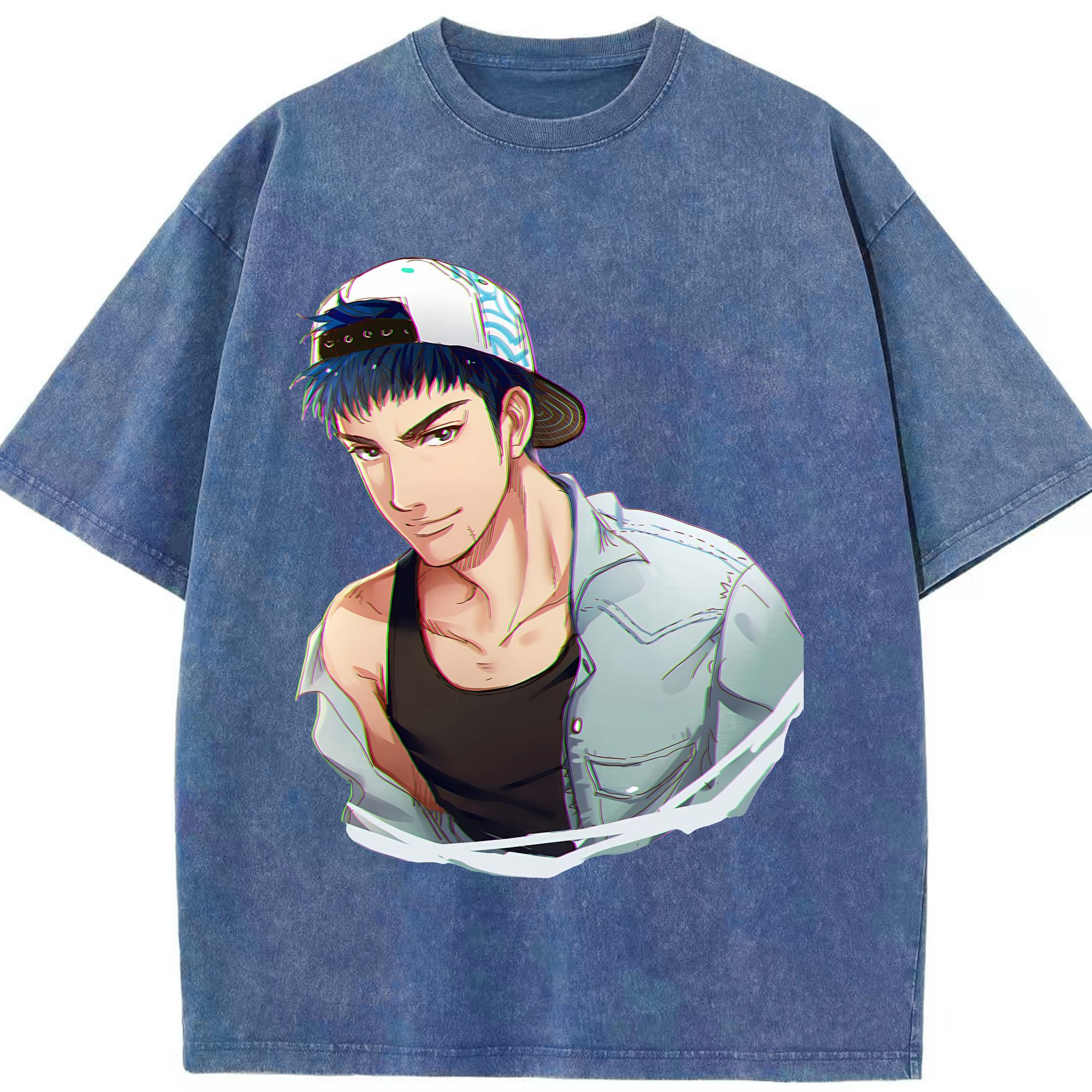 （画像用） SLAM DUNK／スラムダンク 綿100% ヴィンテージ風 半袖Tシャツ（フロントプリント）