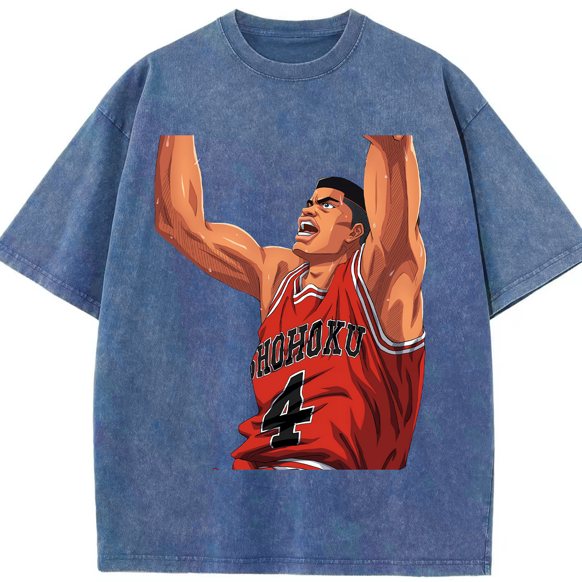 （画像用） SLAM DUNK／スラムダンク 綿100% ヴィンテージ風 半袖Tシャツ（フロントプリント）
