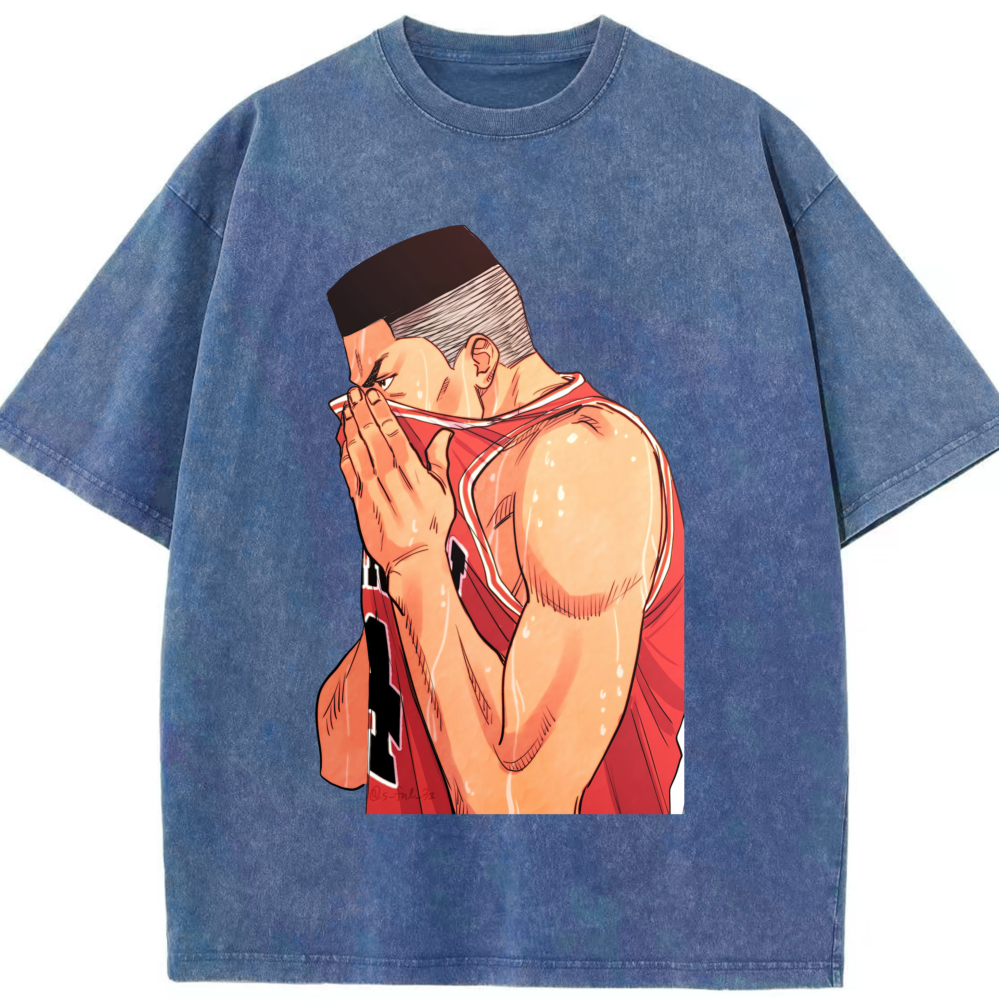（画像用） SLAM DUNK／スラムダンク 綿100% ヴィンテージ風 半袖Tシャツ（フロントプリント）