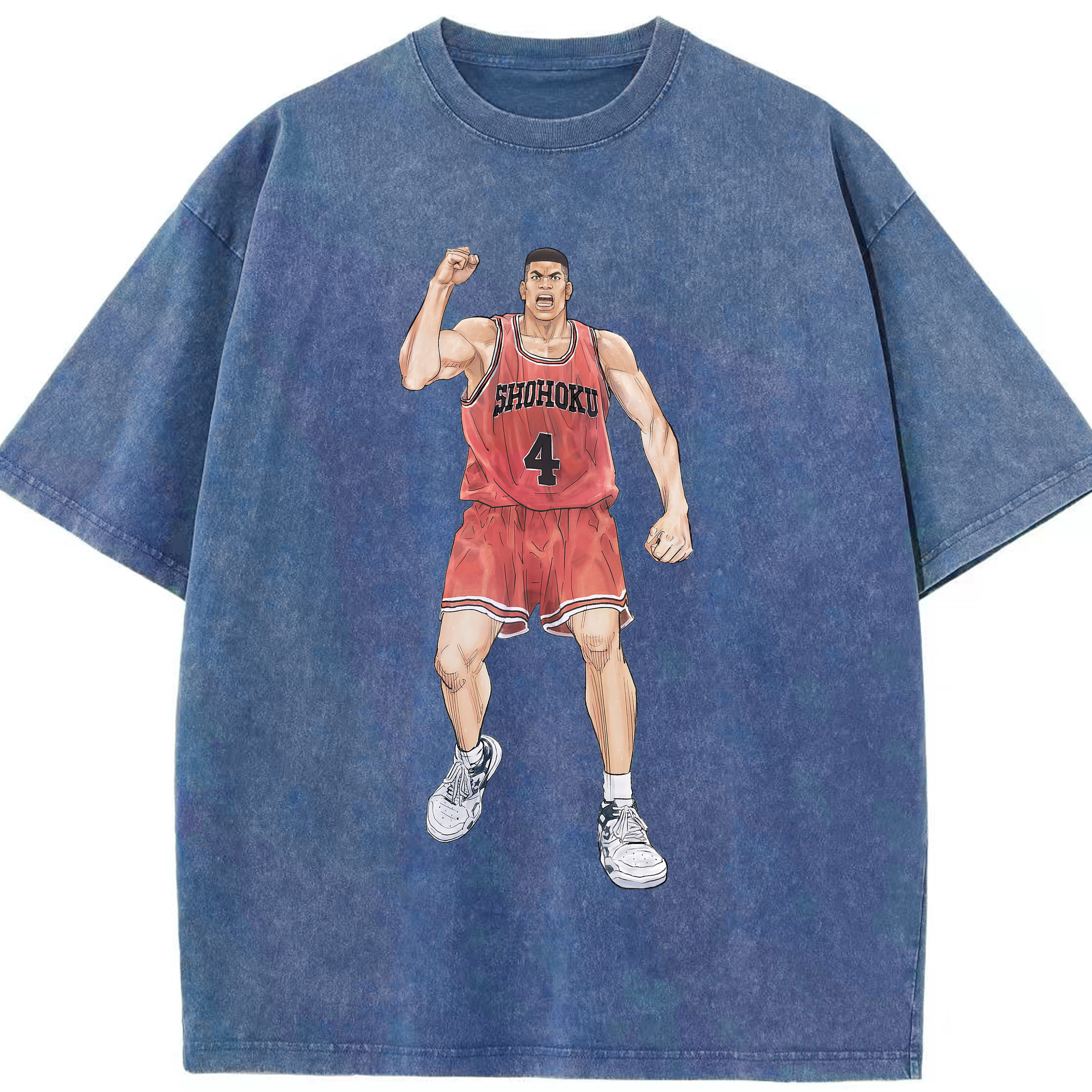 （画像用） SLAM DUNK／スラムダンク 綿100% ヴィンテージ風 半袖Tシャツ（フロントプリント）