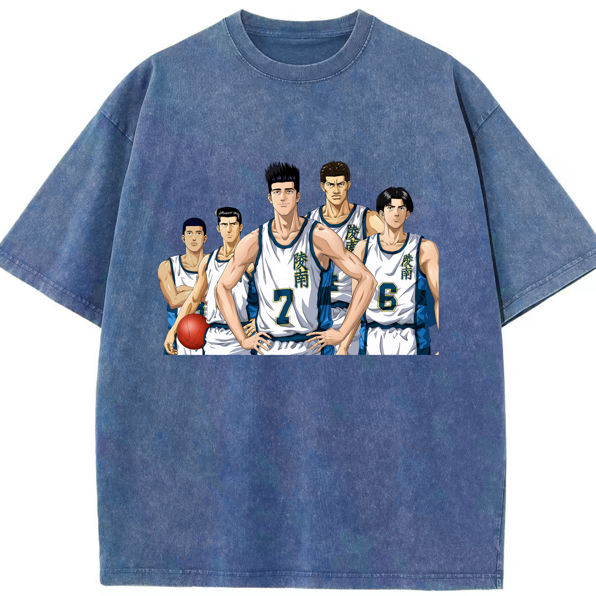 （画像用） SLAM DUNK／スラムダンク 綿100% ヴィンテージ風 半袖Tシャツ（フロントプリント）