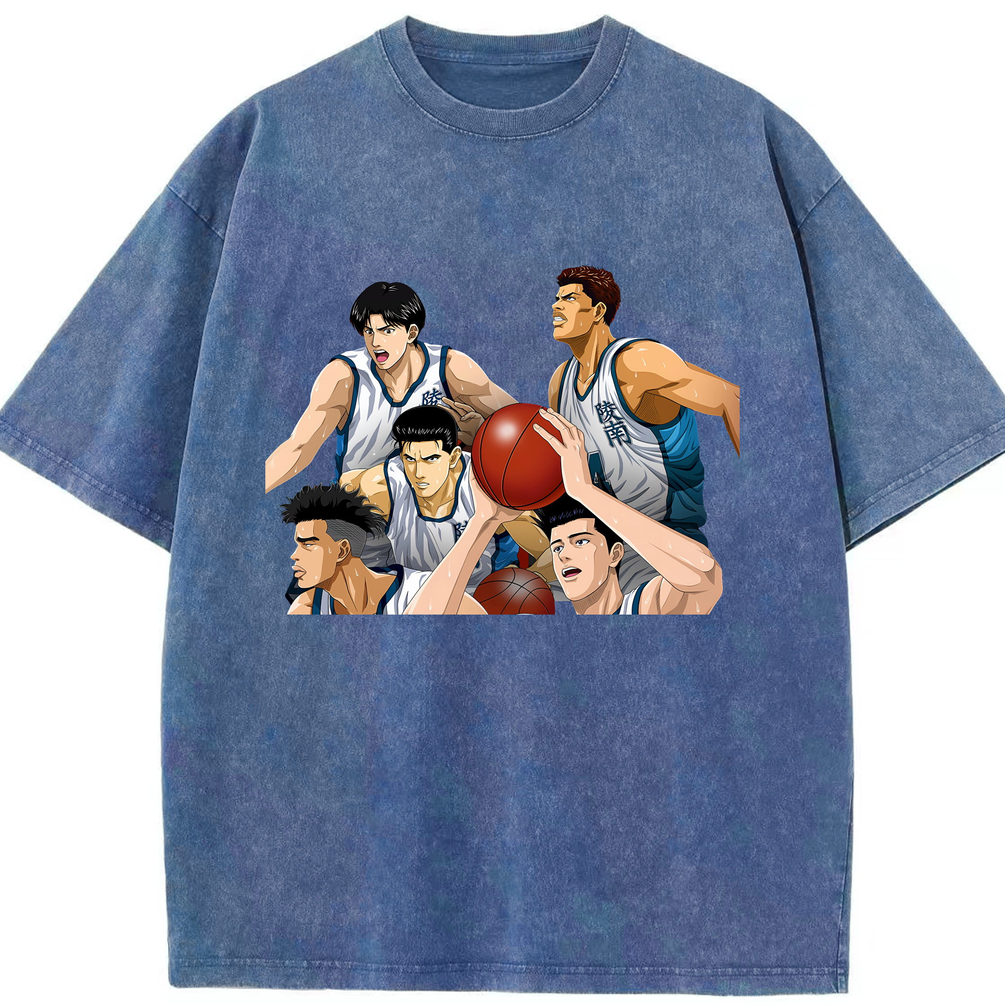（画像用） SLAM DUNK／スラムダンク 綿100% ヴィンテージ風 半袖Tシャツ（フロントプリント）