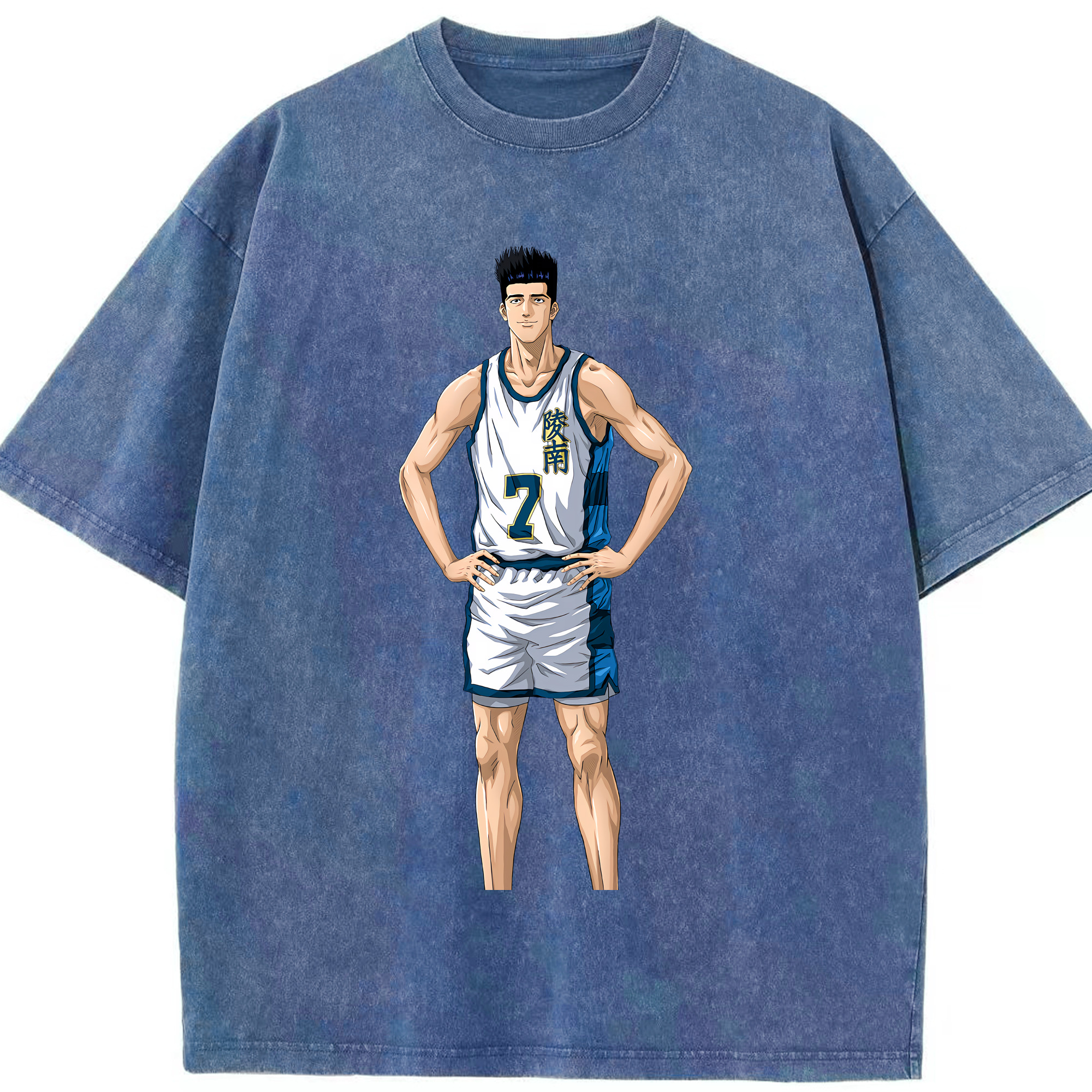 （画像用） SLAM DUNK／スラムダンク 綿100% ヴィンテージ風 半袖Tシャツ（フロントプリント）