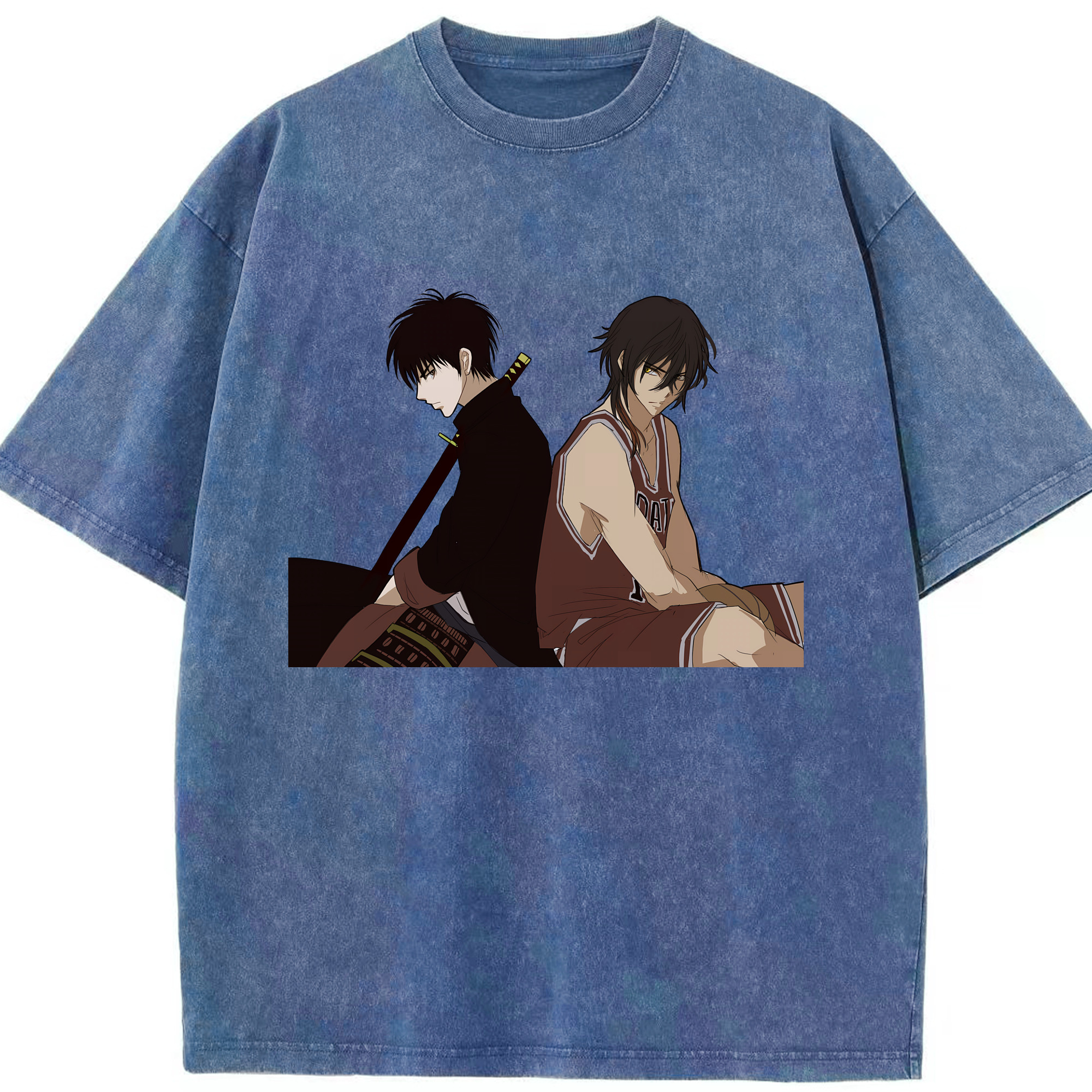 （画像用） SLAM DUNK／スラムダンク 綿100% ヴィンテージ風 半袖Tシャツ（フロントプリント）