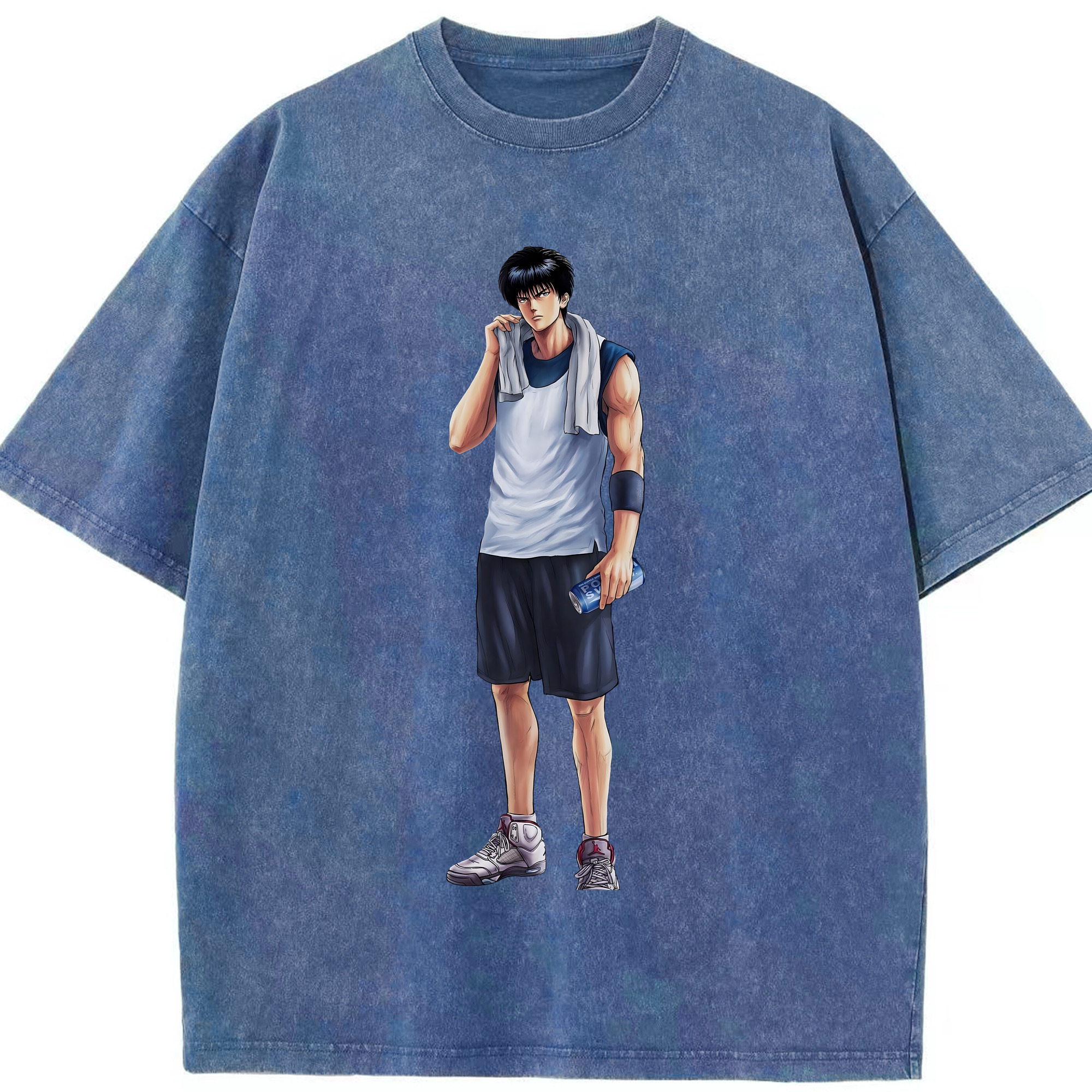 （画像用） SLAM DUNK／スラムダンク 綿100% ヴィンテージ風 半袖Tシャツ（フロントプリント）