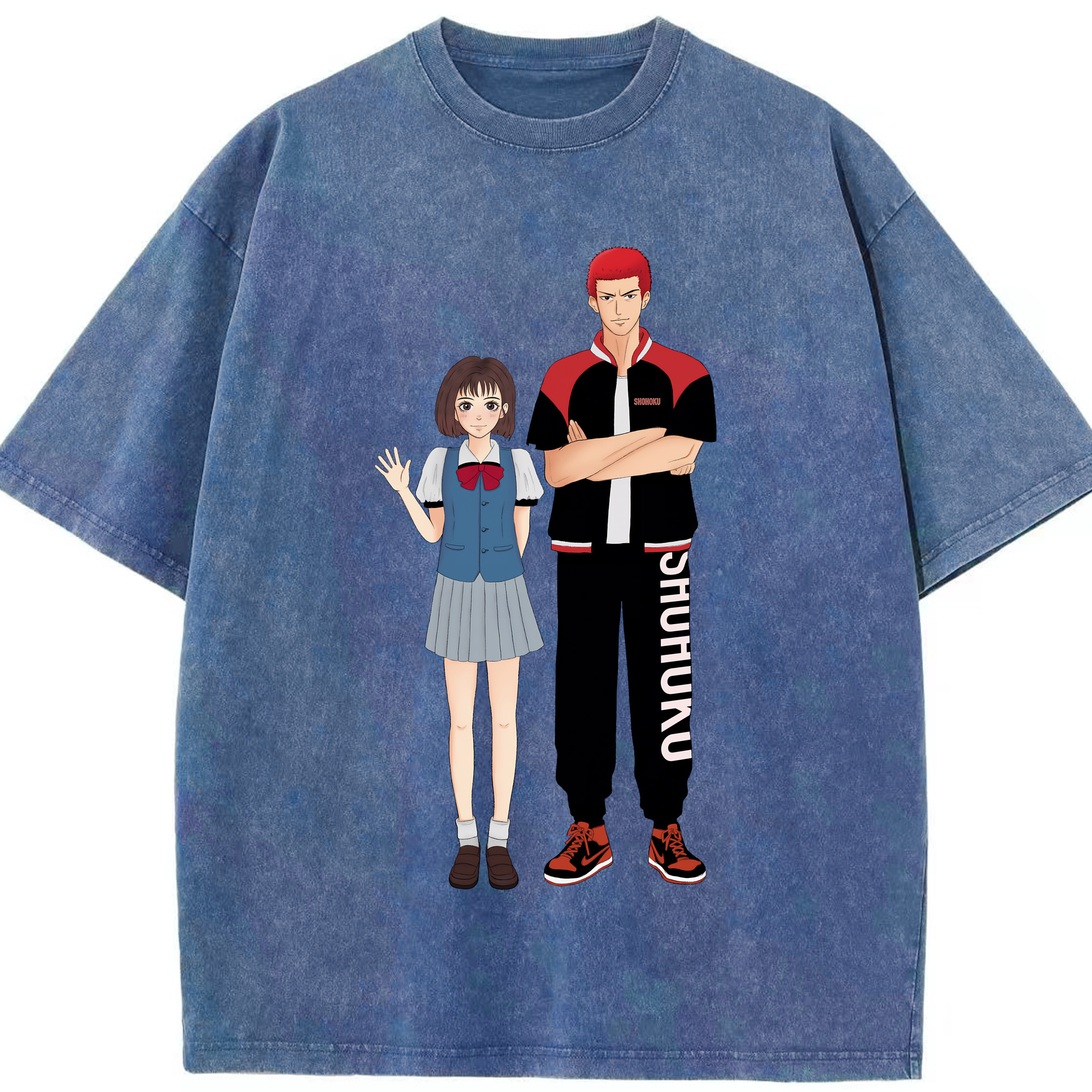 （画像用） SLAM DUNK／スラムダンク 綿100% ヴィンテージ風 半袖Tシャツ（フロントプリント）