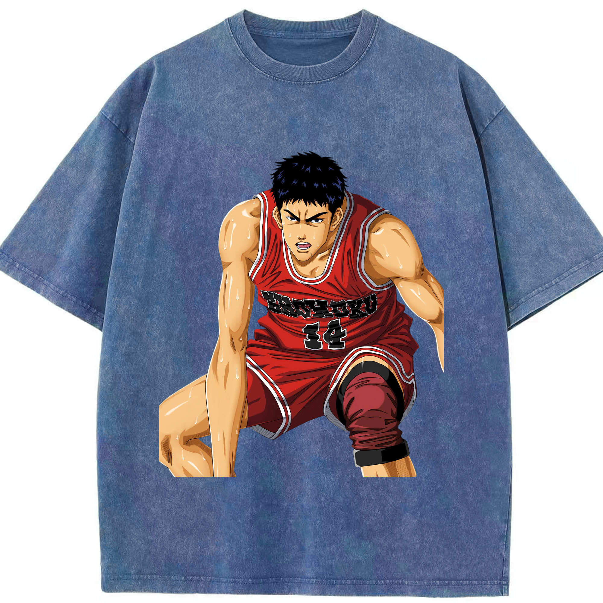 （画像用） SLAM DUNK／スラムダンク 綿100% ヴィンテージ風 半袖Tシャツ（フロントプリント）