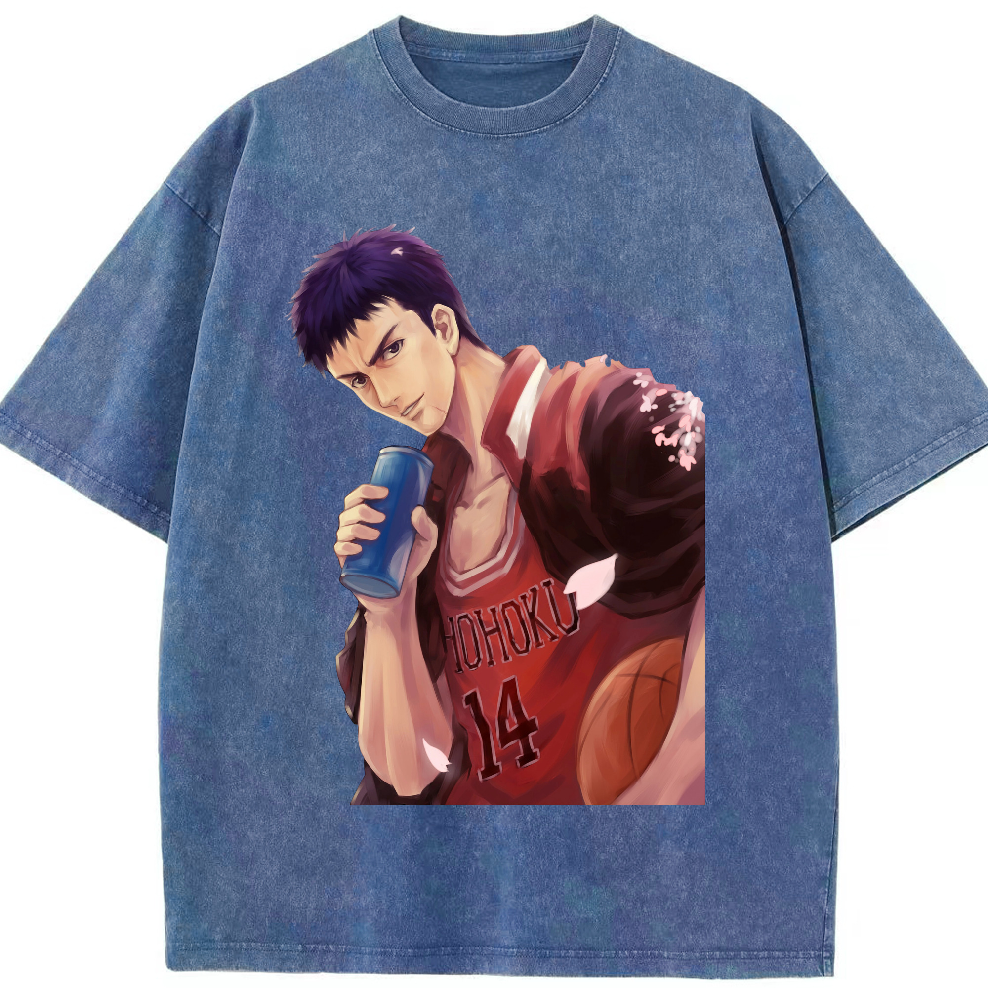 （画像用） SLAM DUNK／スラムダンク 綿100% ヴィンテージ風 半袖Tシャツ（フロントプリント）