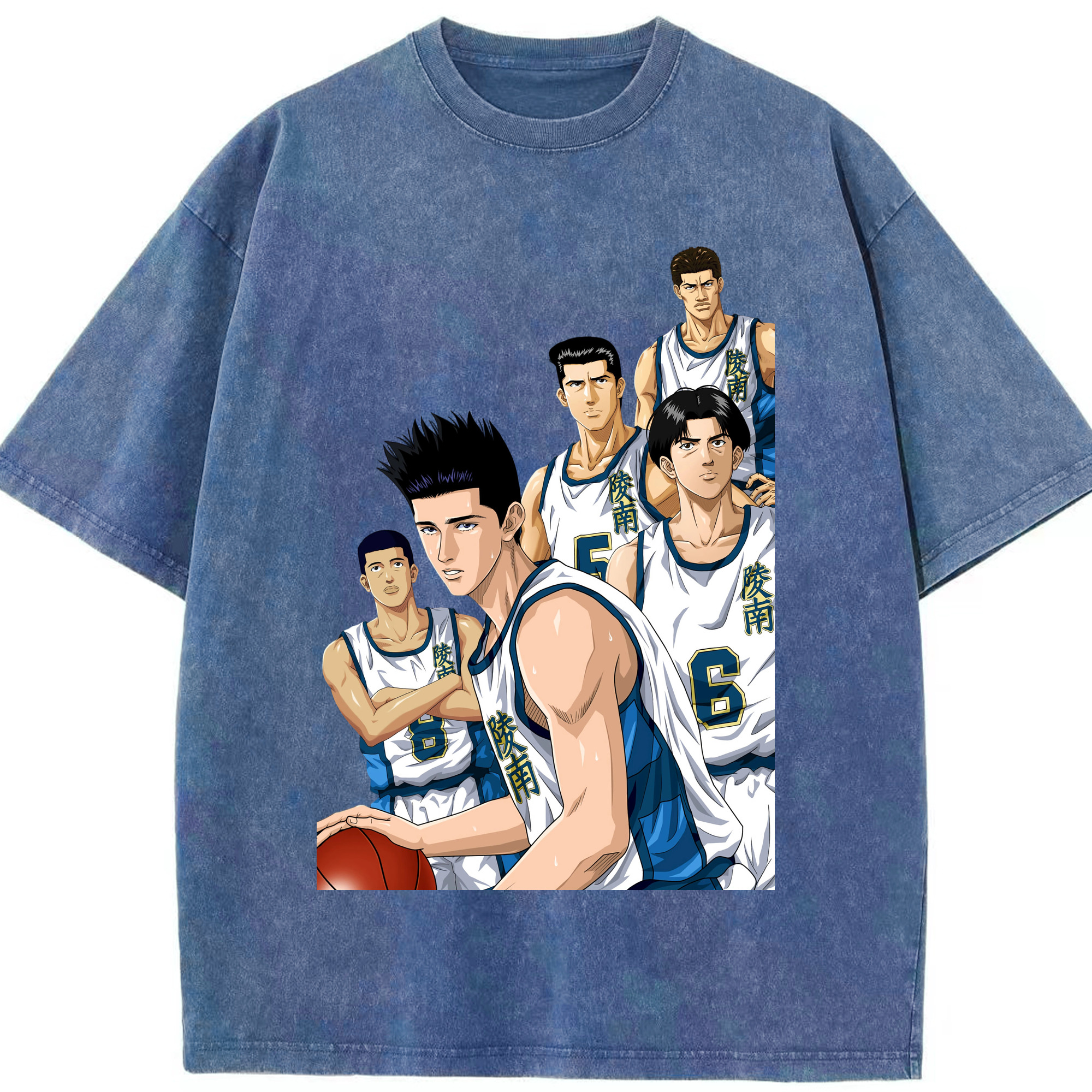 （画像用） SLAM DUNK／スラムダンク 綿100% ヴィンテージ風 半袖Tシャツ（フロントプリント）