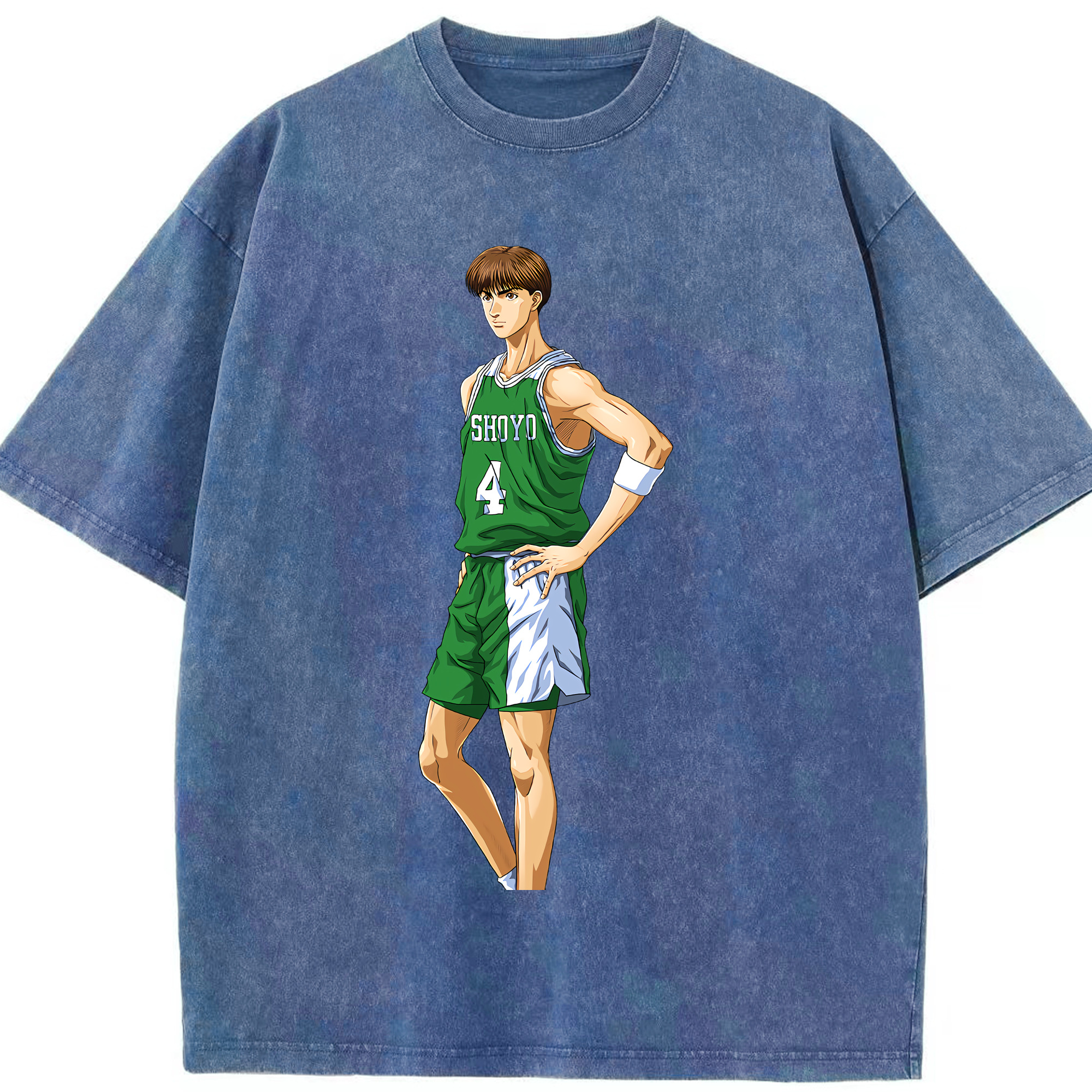 （画像用） SLAM DUNK／スラムダンク 綿100% ヴィンテージ風 半袖Tシャツ（フロントプリント）