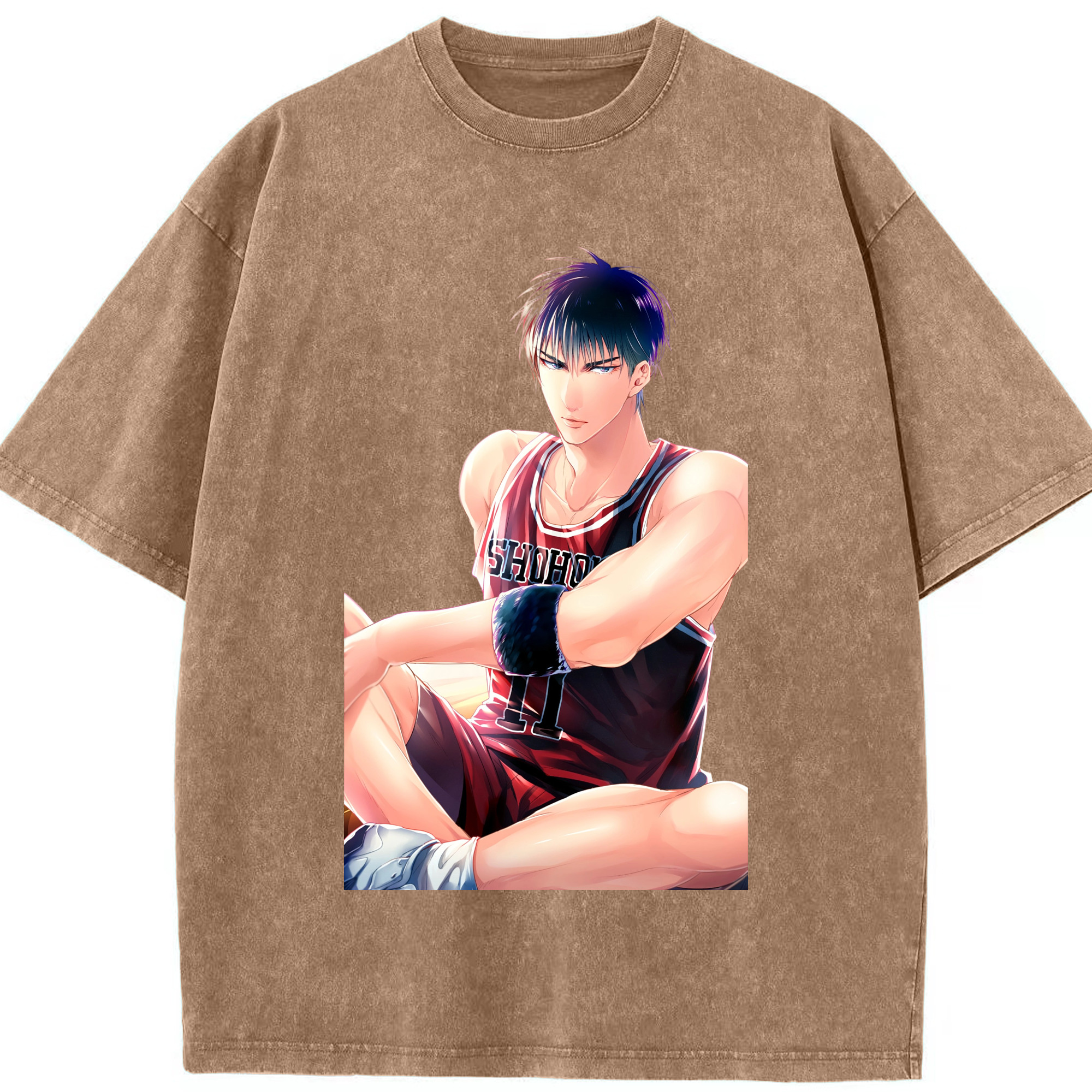 （画像用） SLAM DUNK／スラムダンク 綿100% ヴィンテージ風 半袖Tシャツ（フロントプリント）