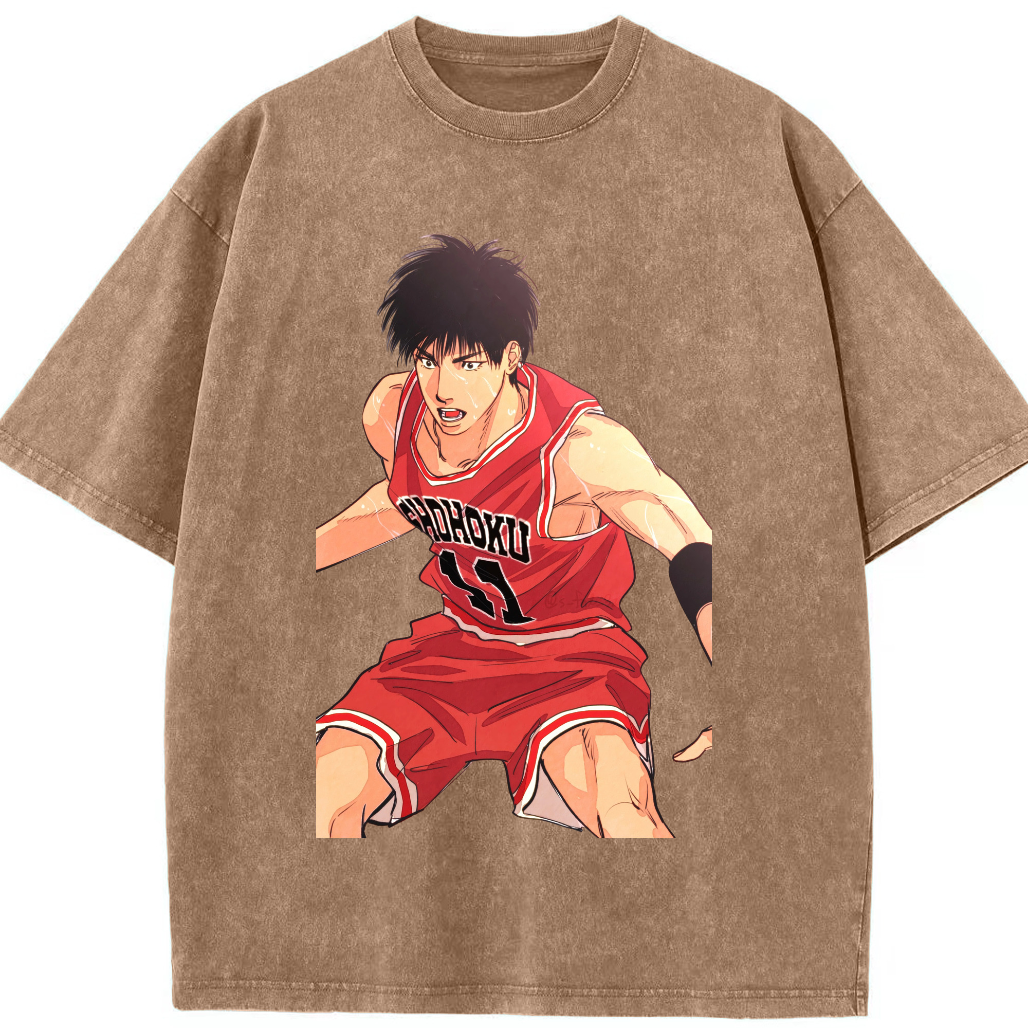 （画像用） SLAM DUNK／スラムダンク 綿100% ヴィンテージ風 半袖Tシャツ（フロントプリント）