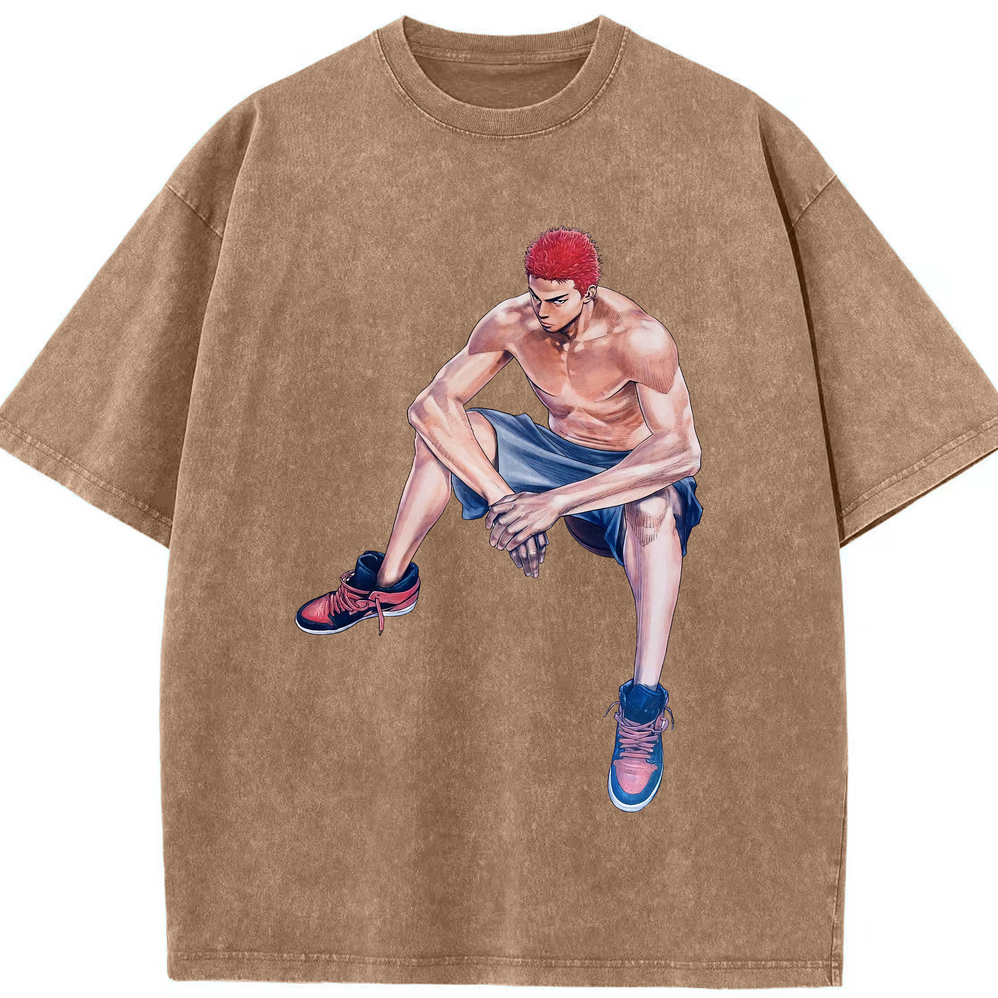 （画像用） SLAM DUNK／スラムダンク 綿100% ヴィンテージ風 半袖Tシャツ（フロントプリント）