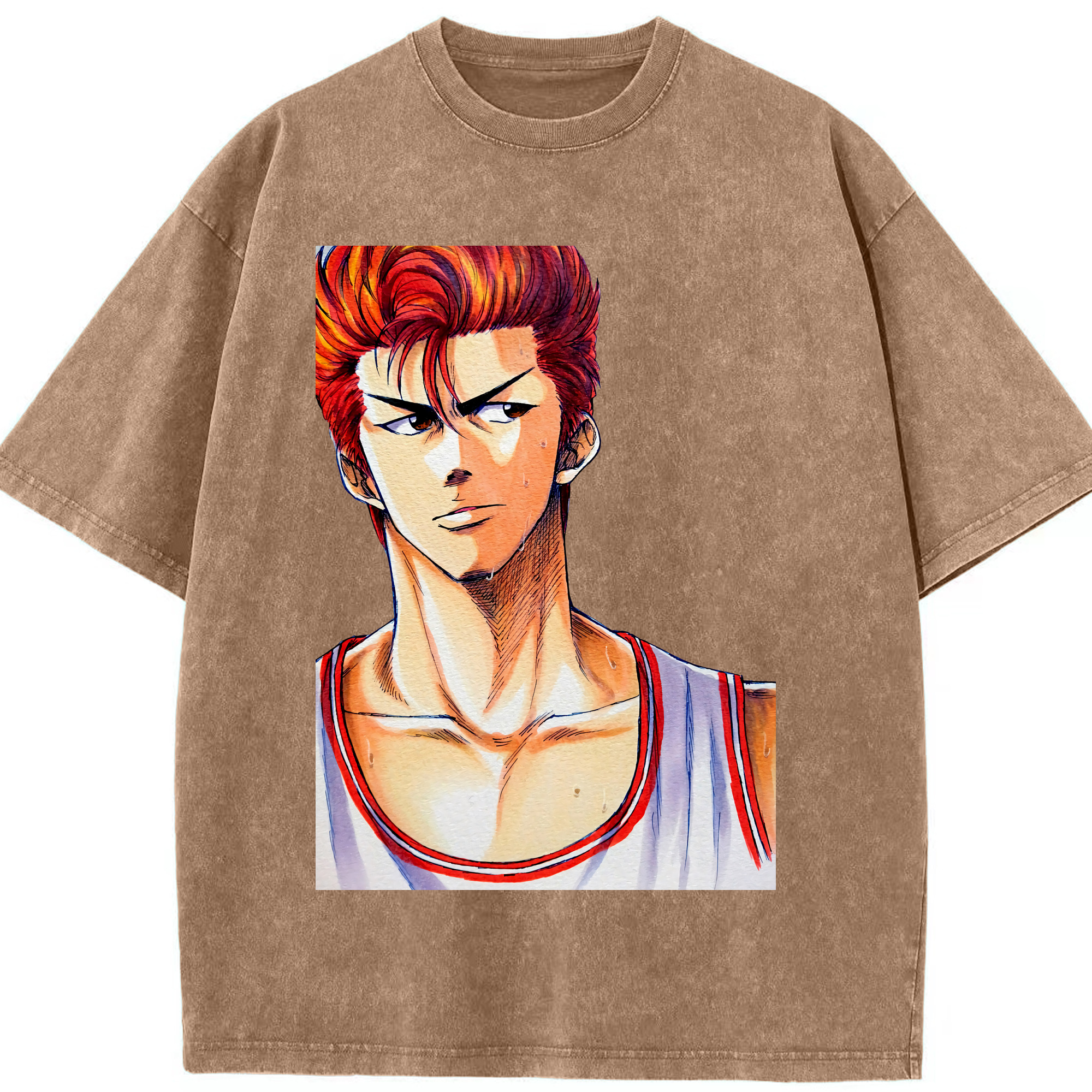 （画像用） SLAM DUNK／スラムダンク 綿100% ヴィンテージ風 半袖Tシャツ（フロントプリント）