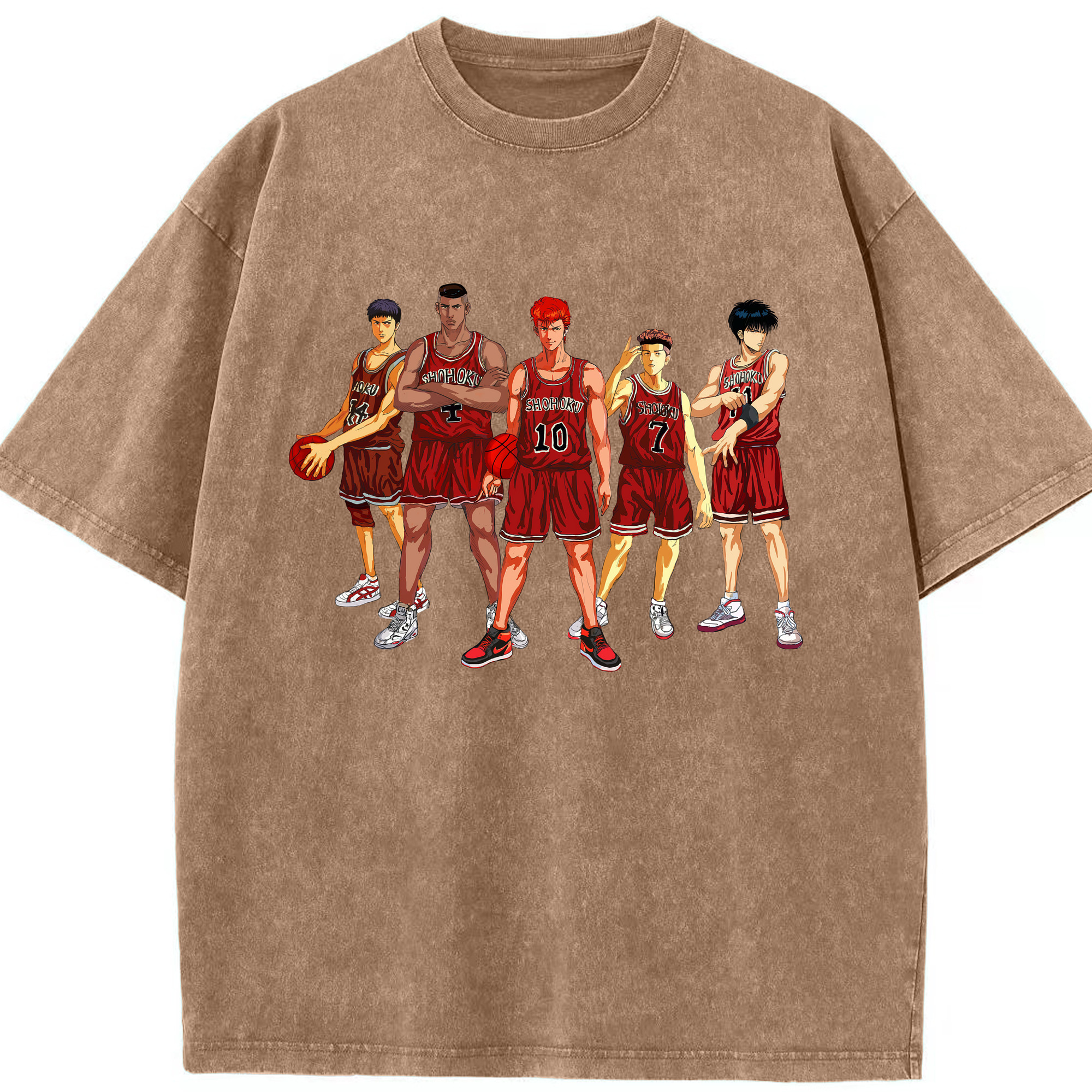 （画像用） SLAM DUNK／スラムダンク 綿100% ヴィンテージ風 半袖Tシャツ（フロントプリント）