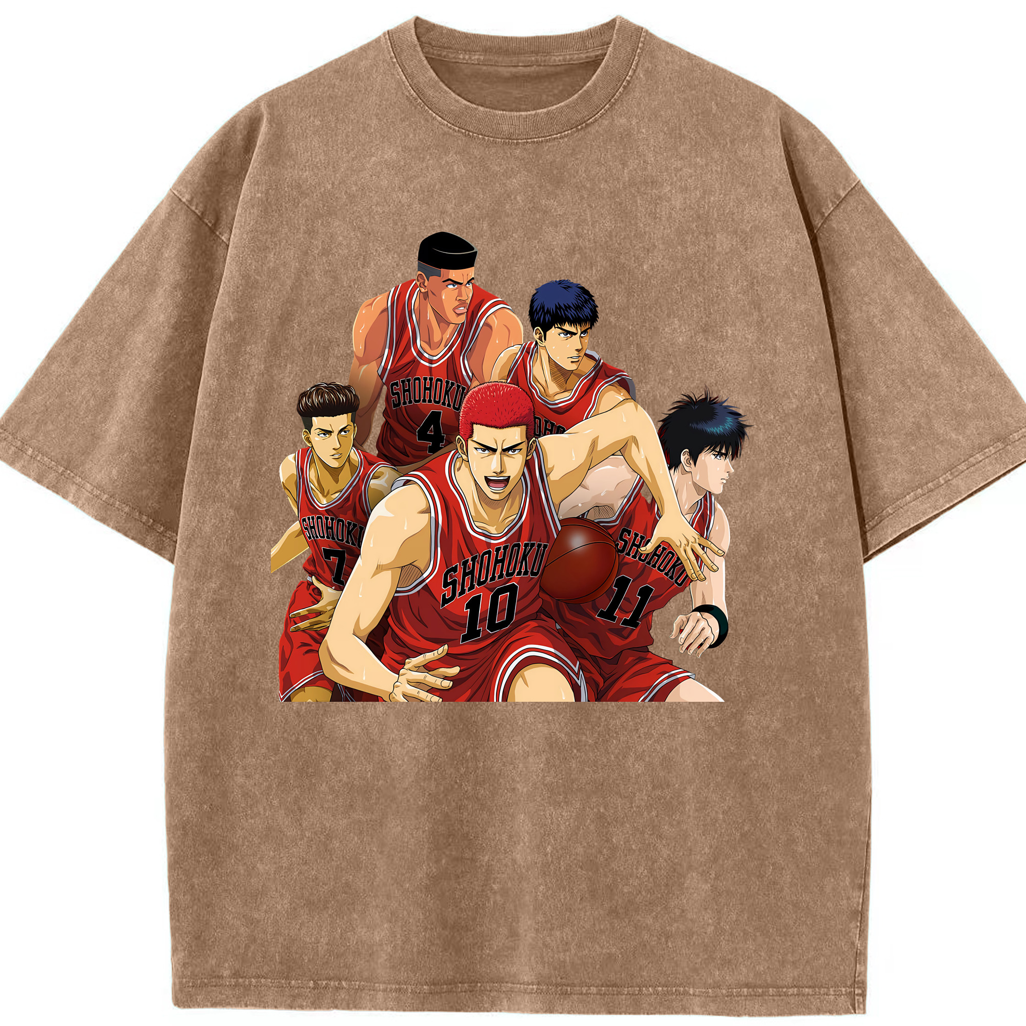 （画像用） SLAM DUNK／スラムダンク 綿100% ヴィンテージ風 半袖Tシャツ（フロントプリント）