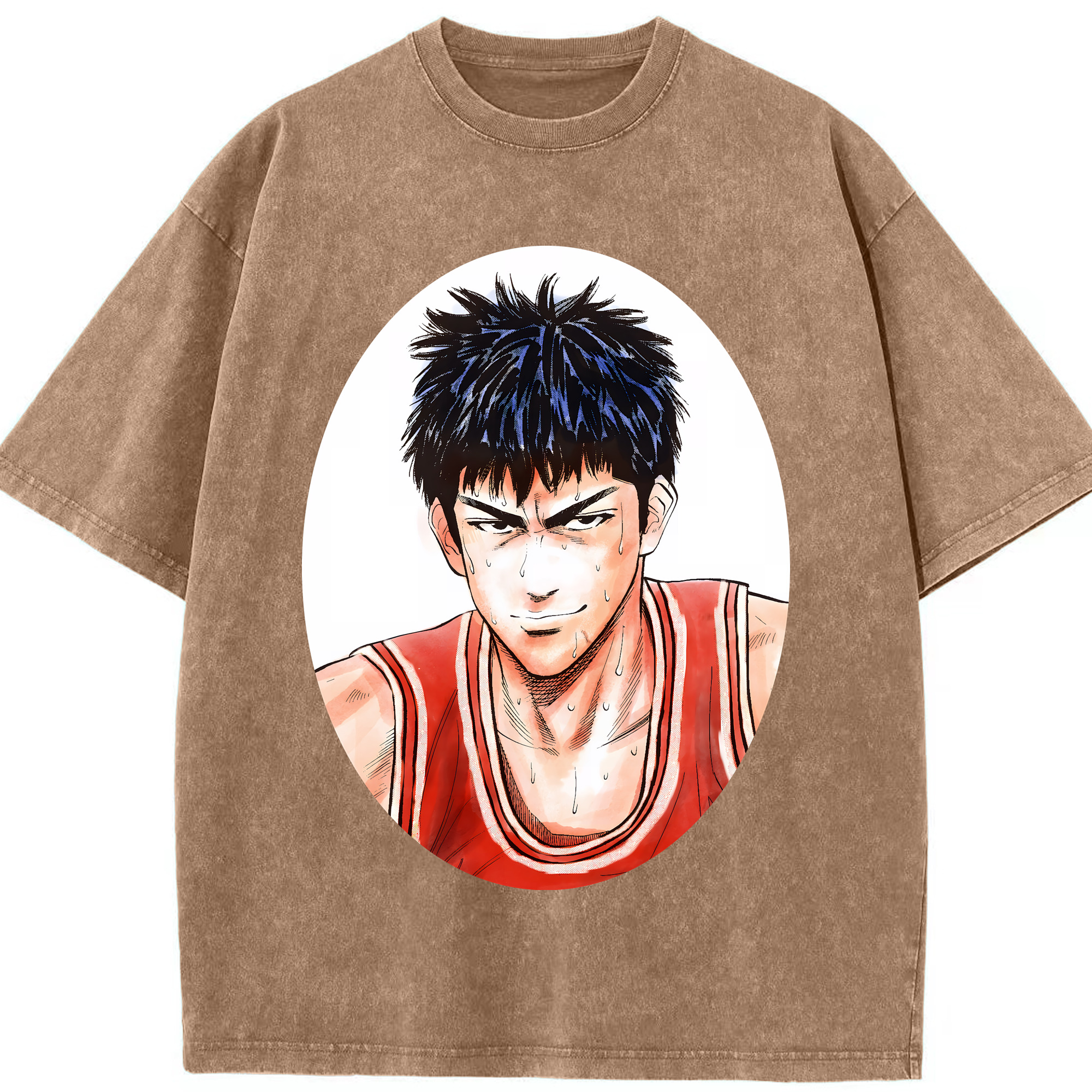 （画像用） SLAM DUNK／スラムダンク 綿100% ヴィンテージ風 半袖Tシャツ（フロントプリント）