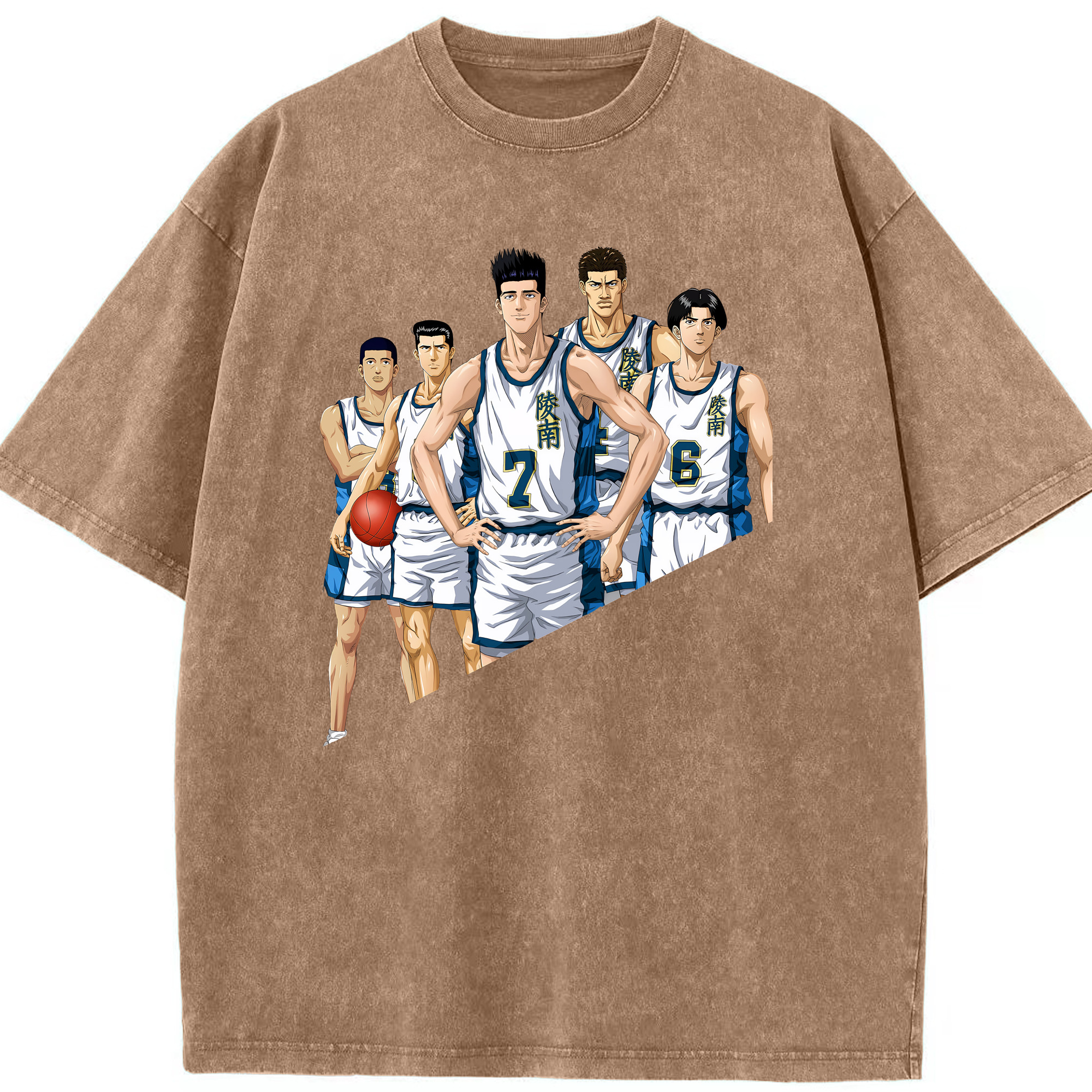 （画像用） SLAM DUNK／スラムダンク 綿100% ヴィンテージ風 半袖Tシャツ（フロントプリント）