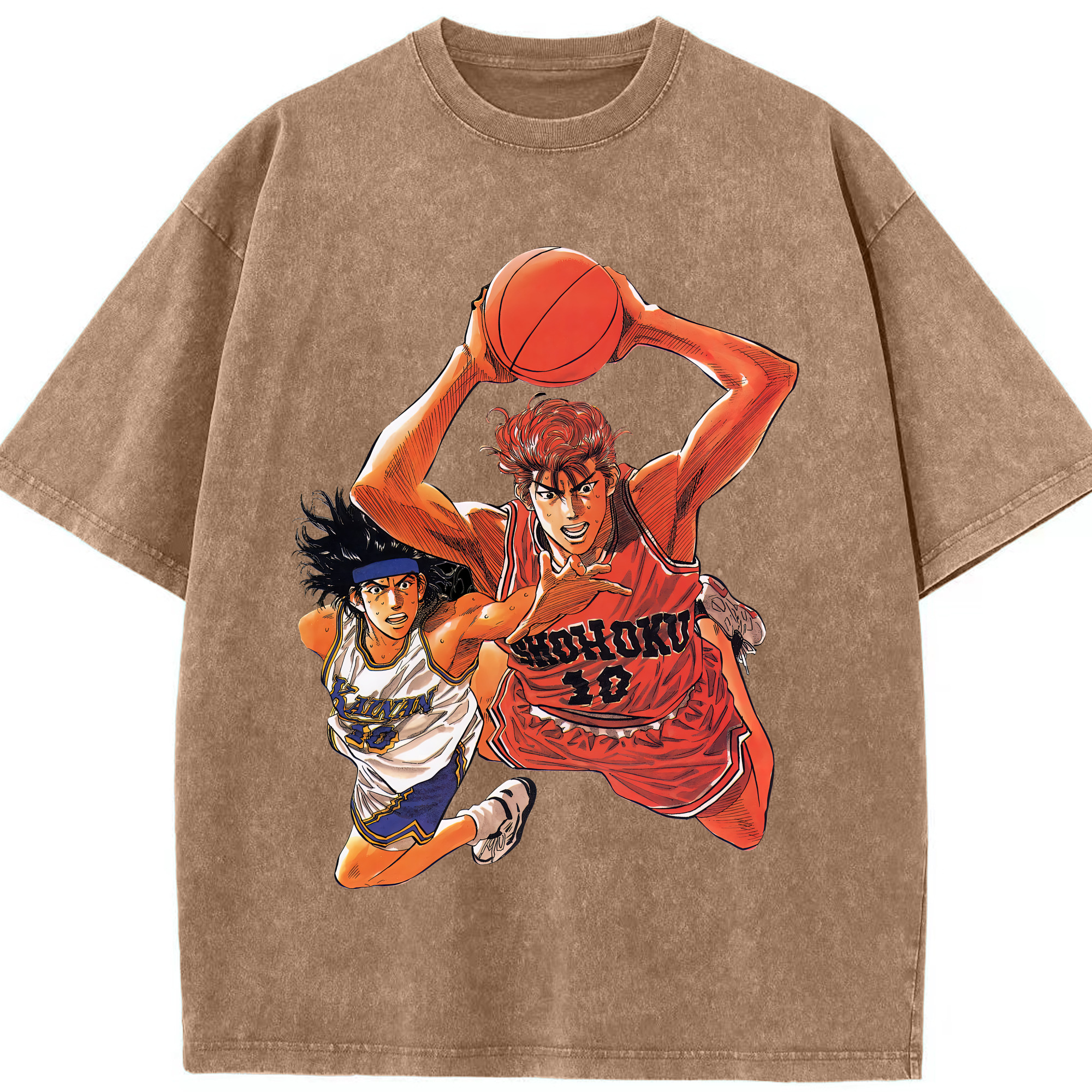 （画像用） SLAM DUNK／スラムダンク 綿100% ヴィンテージ風 半袖Tシャツ（フロントプリント）