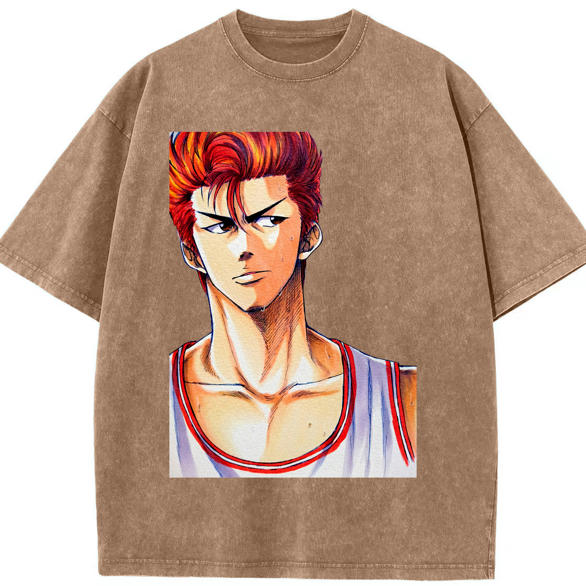 （画像用） SLAM DUNK／スラムダンク 綿100% ヴィンテージ風 半袖Tシャツ（フロントプリント）