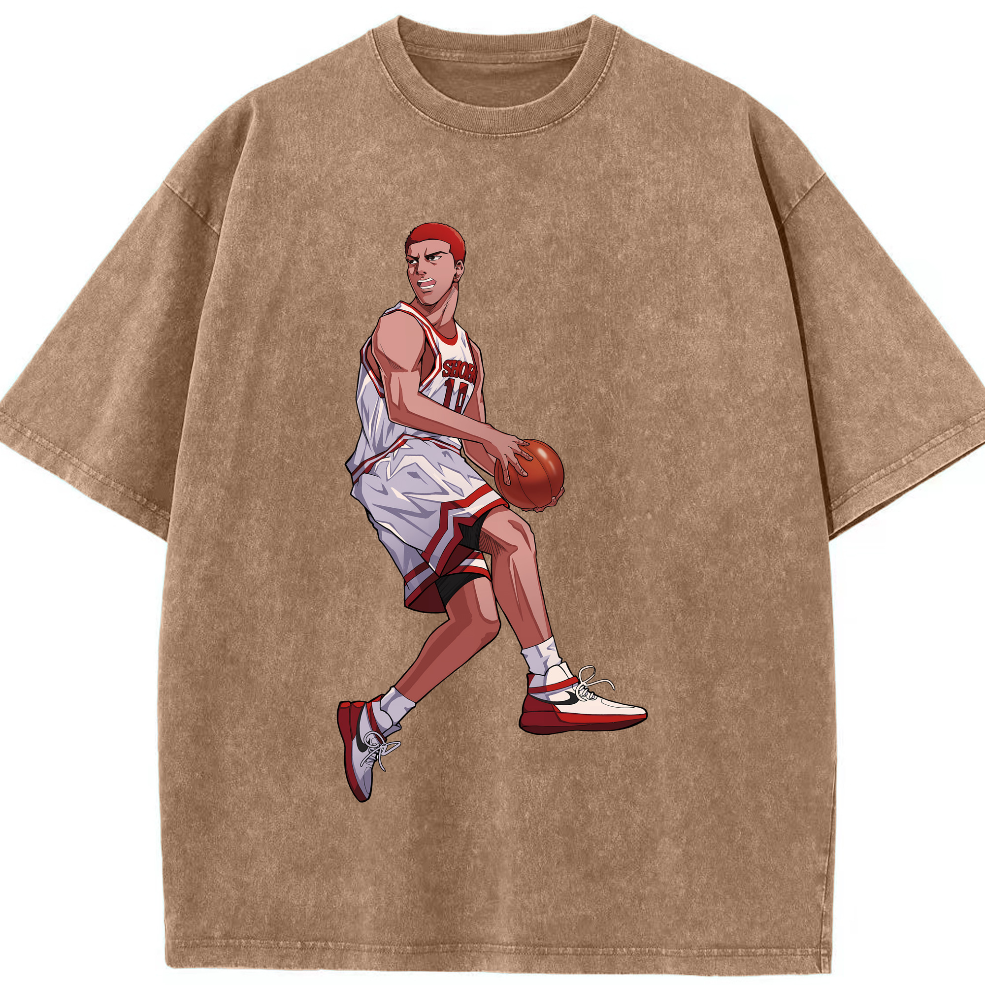 （画像用） SLAM DUNK／スラムダンク 綿100% ヴィンテージ風 半袖Tシャツ（フロントプリント）