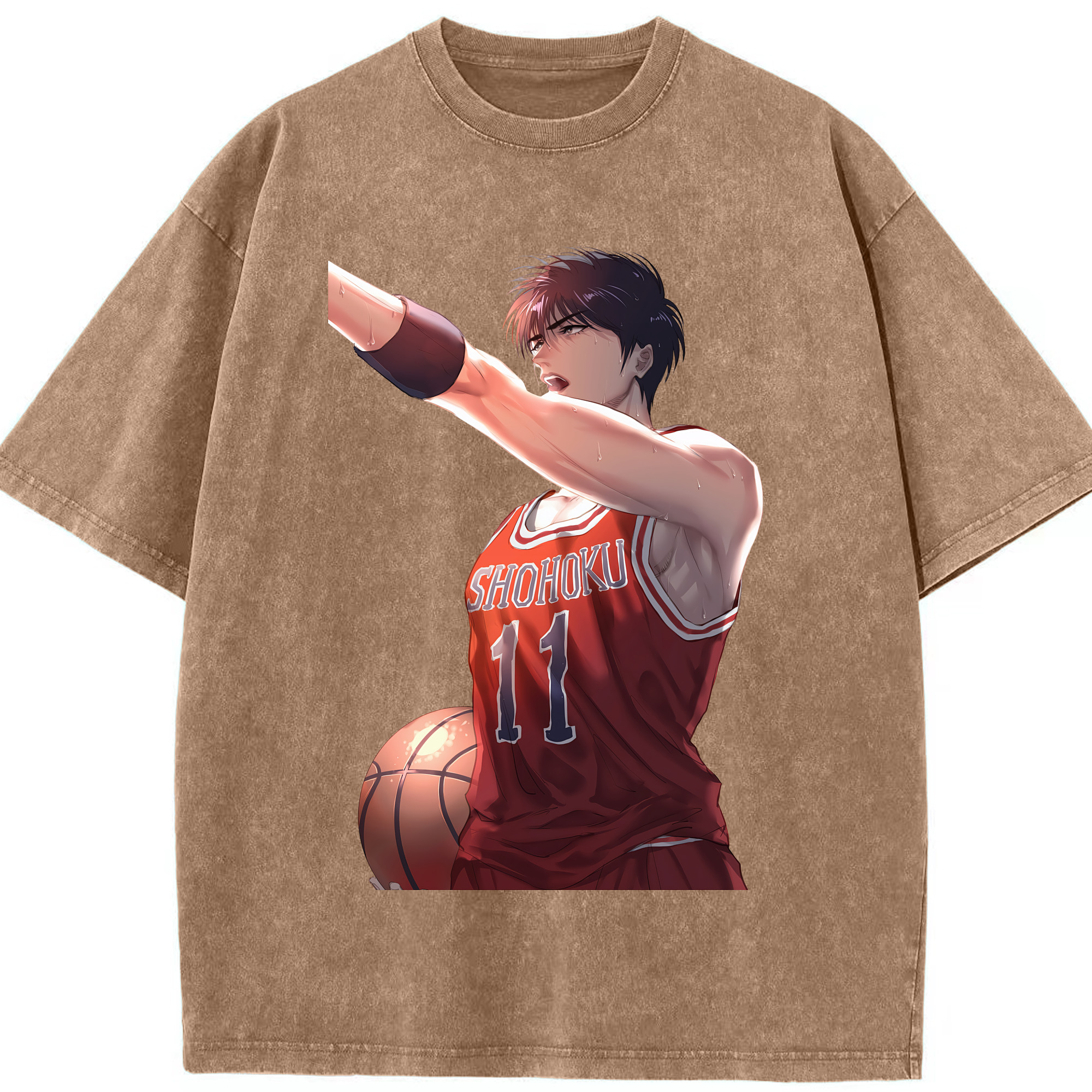 （画像用） SLAM DUNK／スラムダンク 綿100% ヴィンテージ風 半袖Tシャツ（フロントプリント）