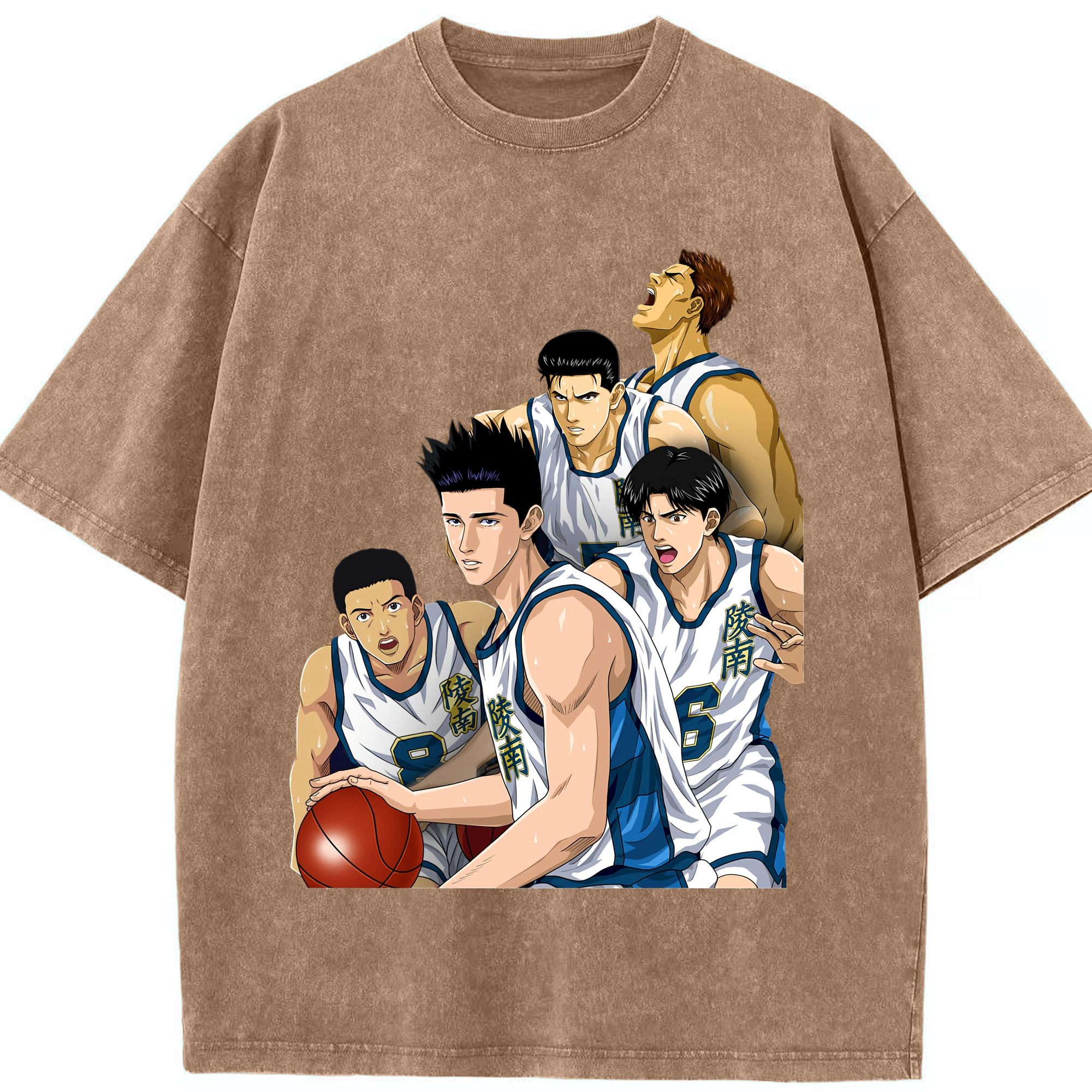 （画像用） SLAM DUNK／スラムダンク 綿100% ヴィンテージ風 半袖Tシャツ（フロントプリント）