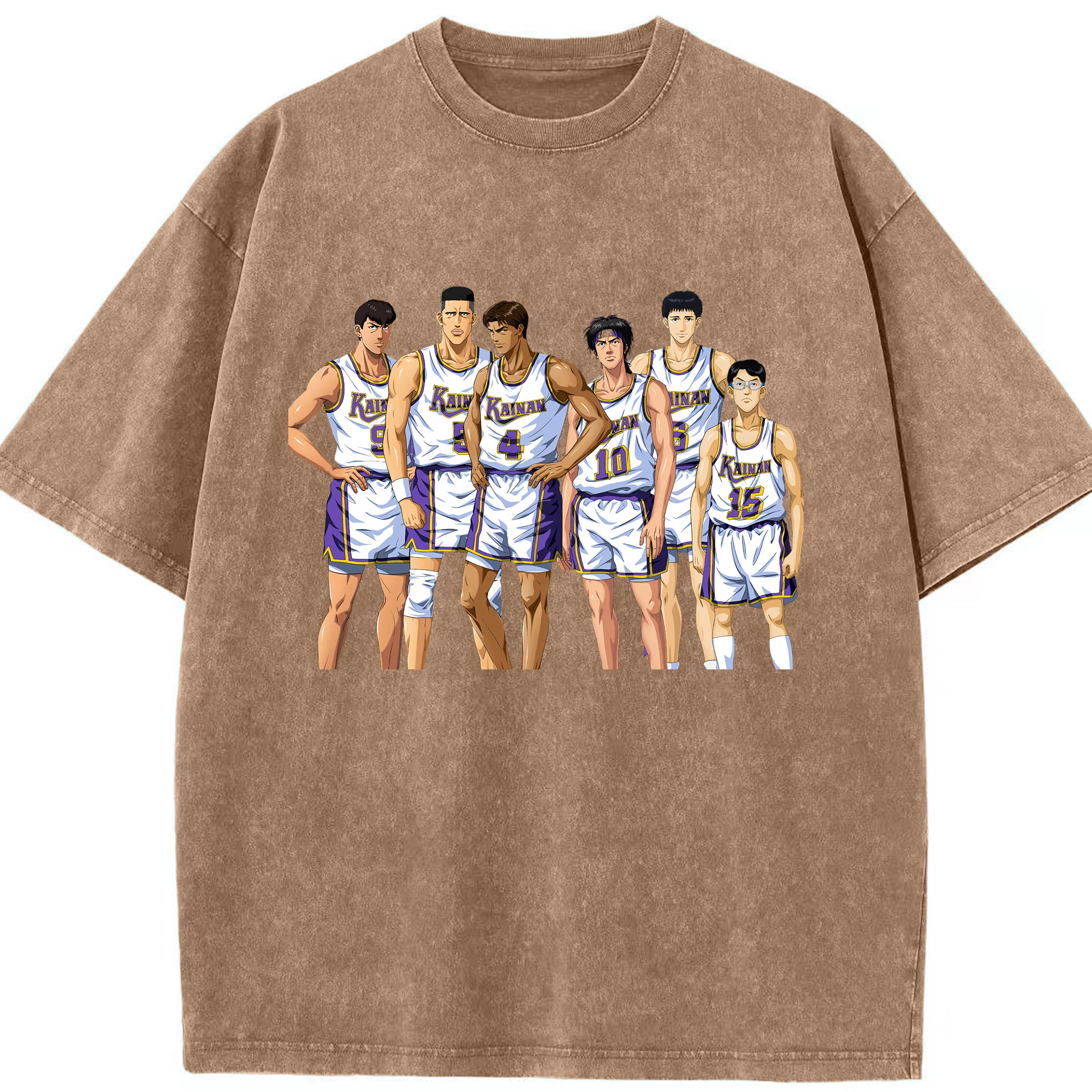 （画像用） SLAM DUNK／スラムダンク 綿100% ヴィンテージ風 半袖Tシャツ（フロントプリント）