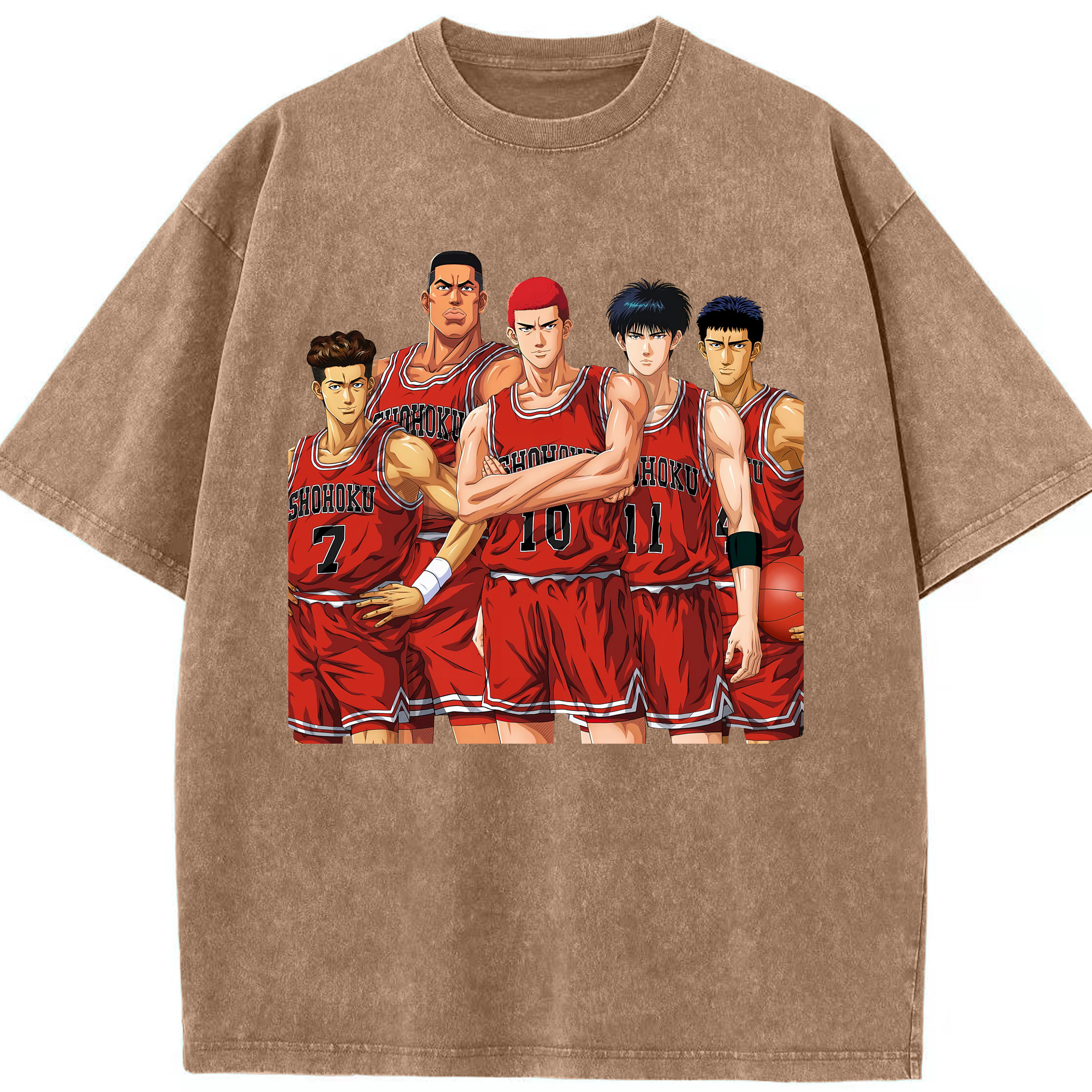 （画像用） SLAM DUNK／スラムダンク 綿100% ヴィンテージ風 半袖Tシャツ（フロントプリント）