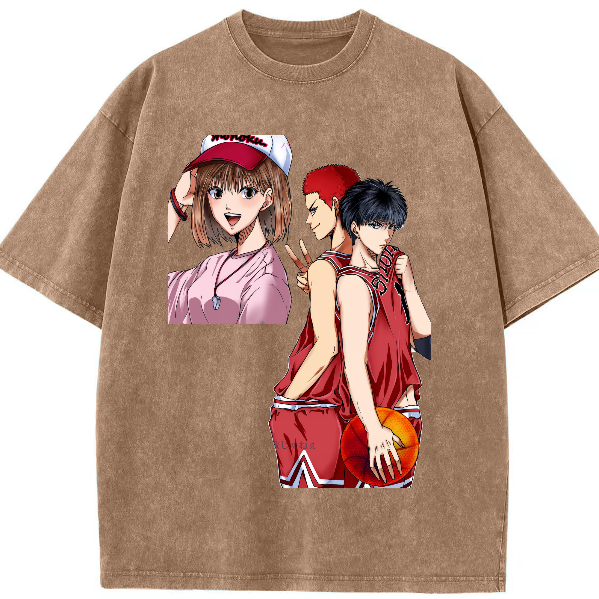 （画像用） SLAM DUNK／スラムダンク 綿100% ヴィンテージ風 半袖Tシャツ（フロントプリント）