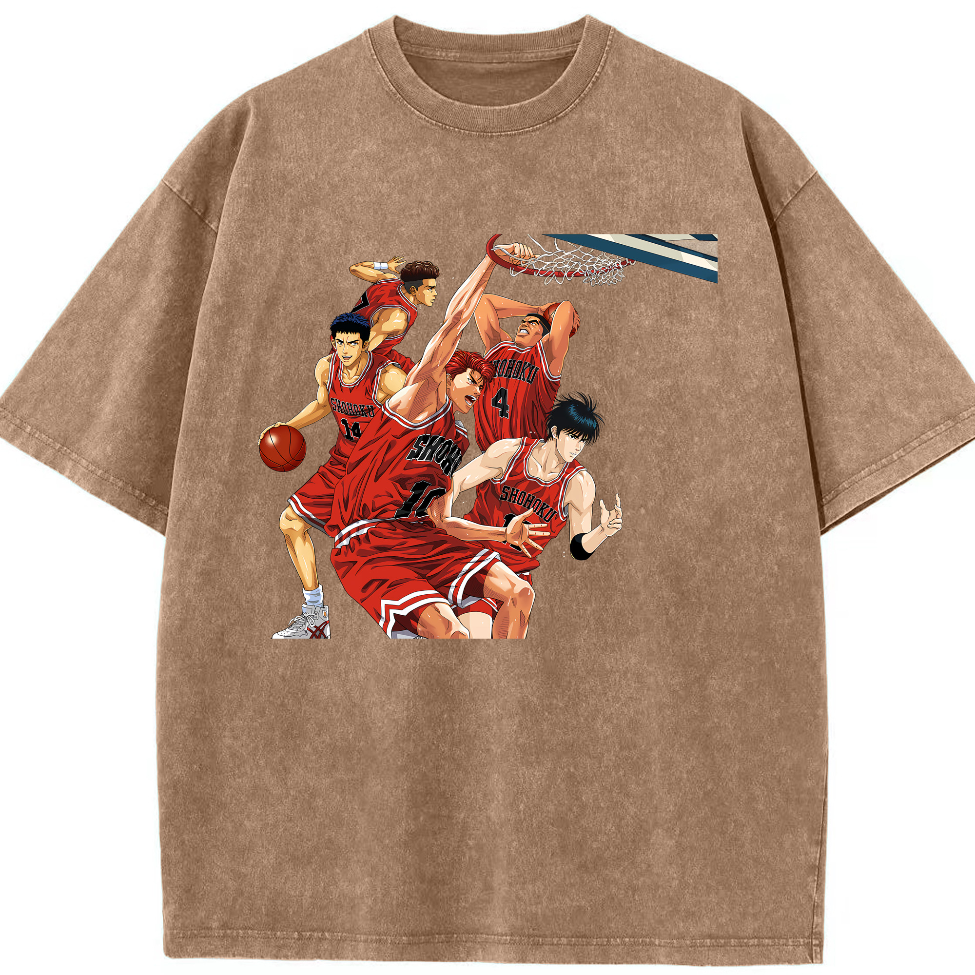 （画像用） SLAM DUNK／スラムダンク 綿100% ヴィンテージ風 半袖Tシャツ（フロントプリント）