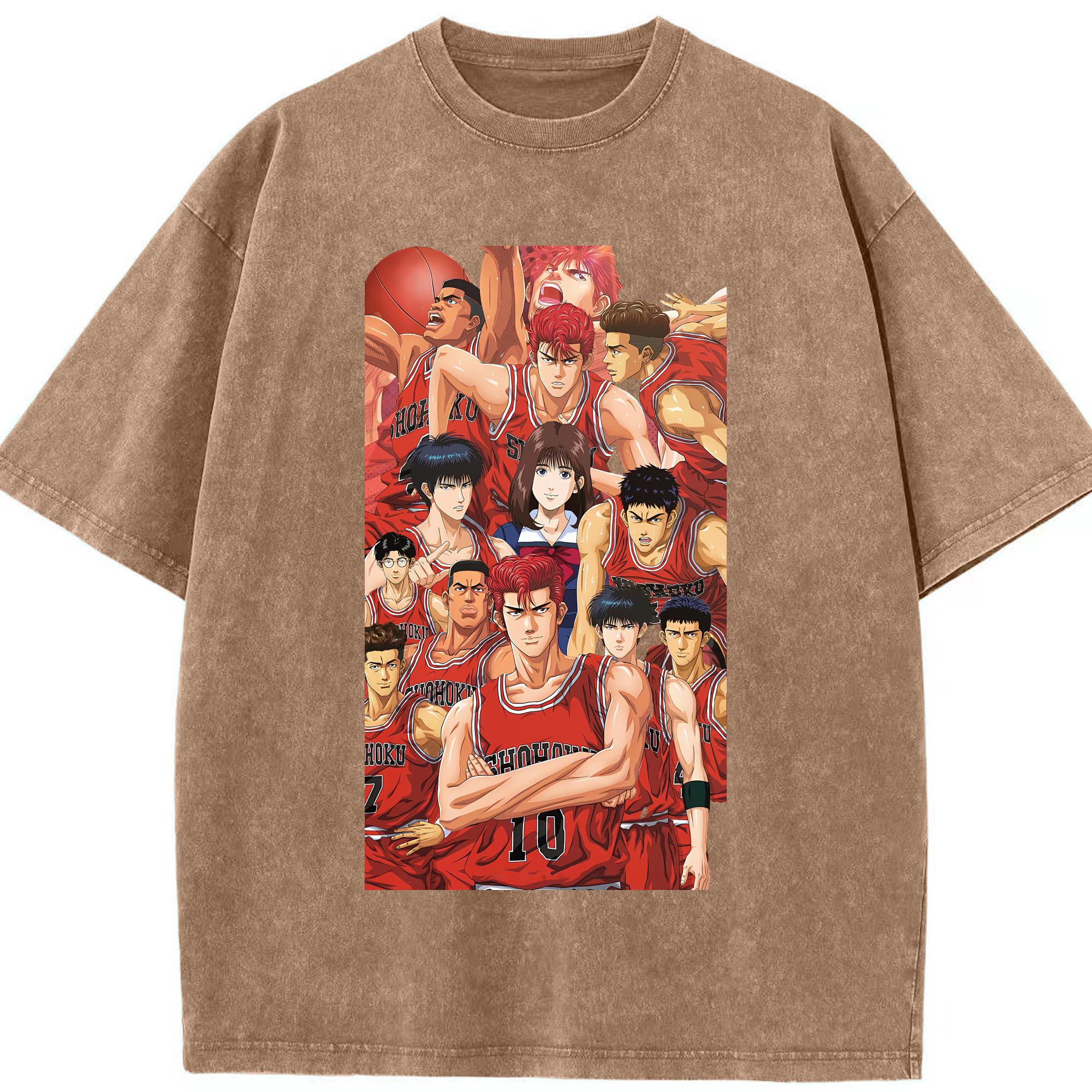 （画像用） SLAM DUNK／スラムダンク 綿100% ヴィンテージ風 半袖Tシャツ（フロントプリント）