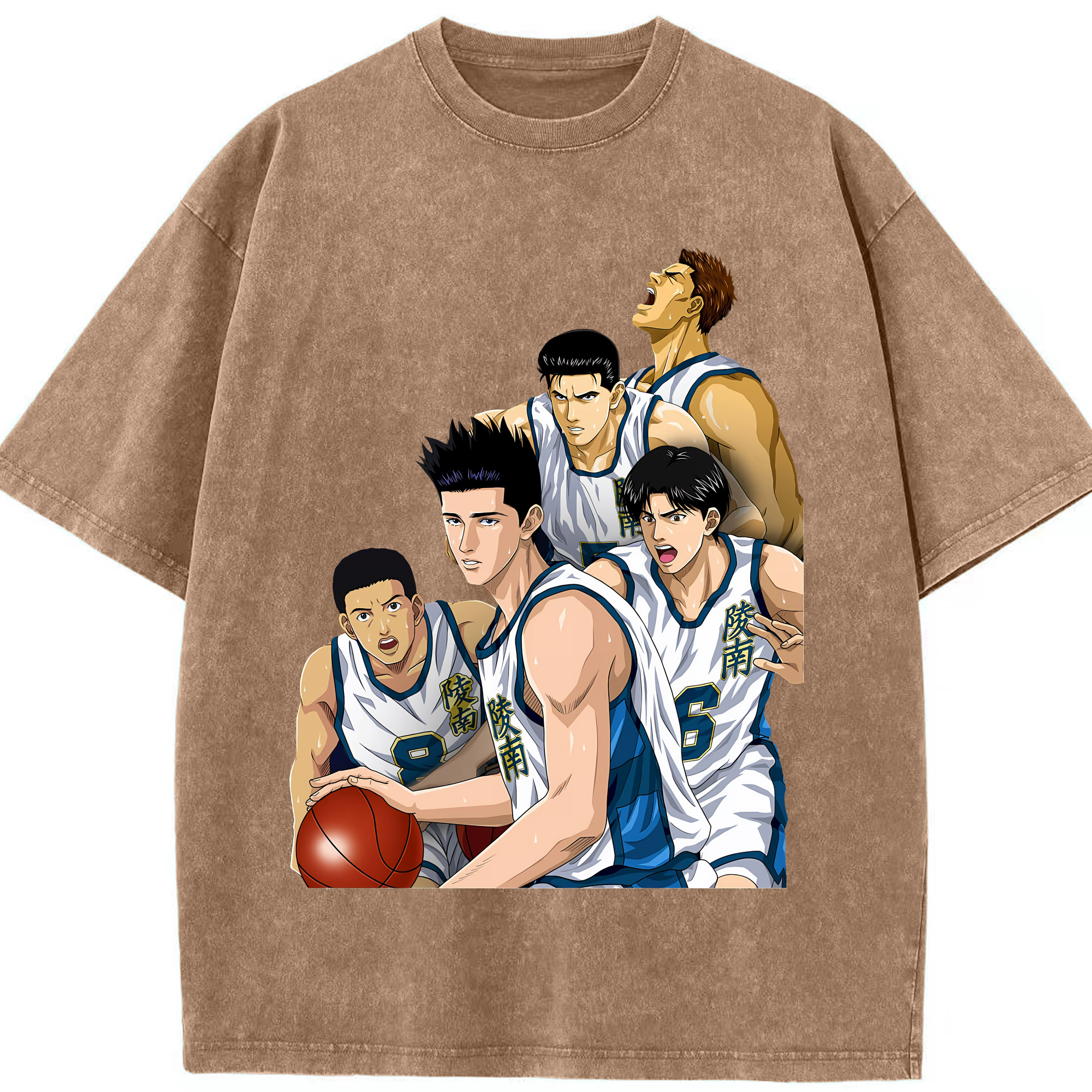 （画像用） SLAM DUNK／スラムダンク 綿100% ヴィンテージ風 半袖Tシャツ（フロントプリント）