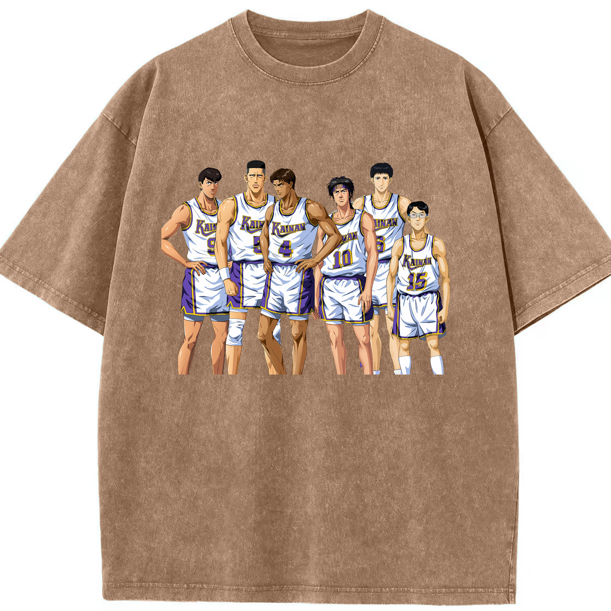 （画像用） SLAM DUNK／スラムダンク 綿100% ヴィンテージ風 半袖Tシャツ（フロントプリント）